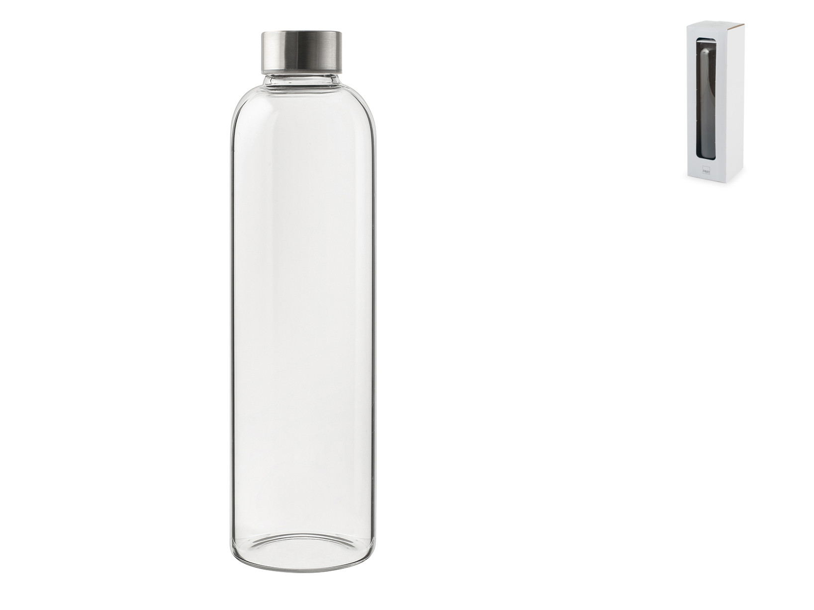 BOTELLA BOROSILICATO TAPON INOX 1L