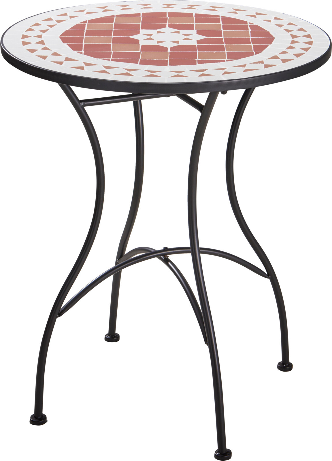 MESA ACERO MOSAICO Ø60 CM