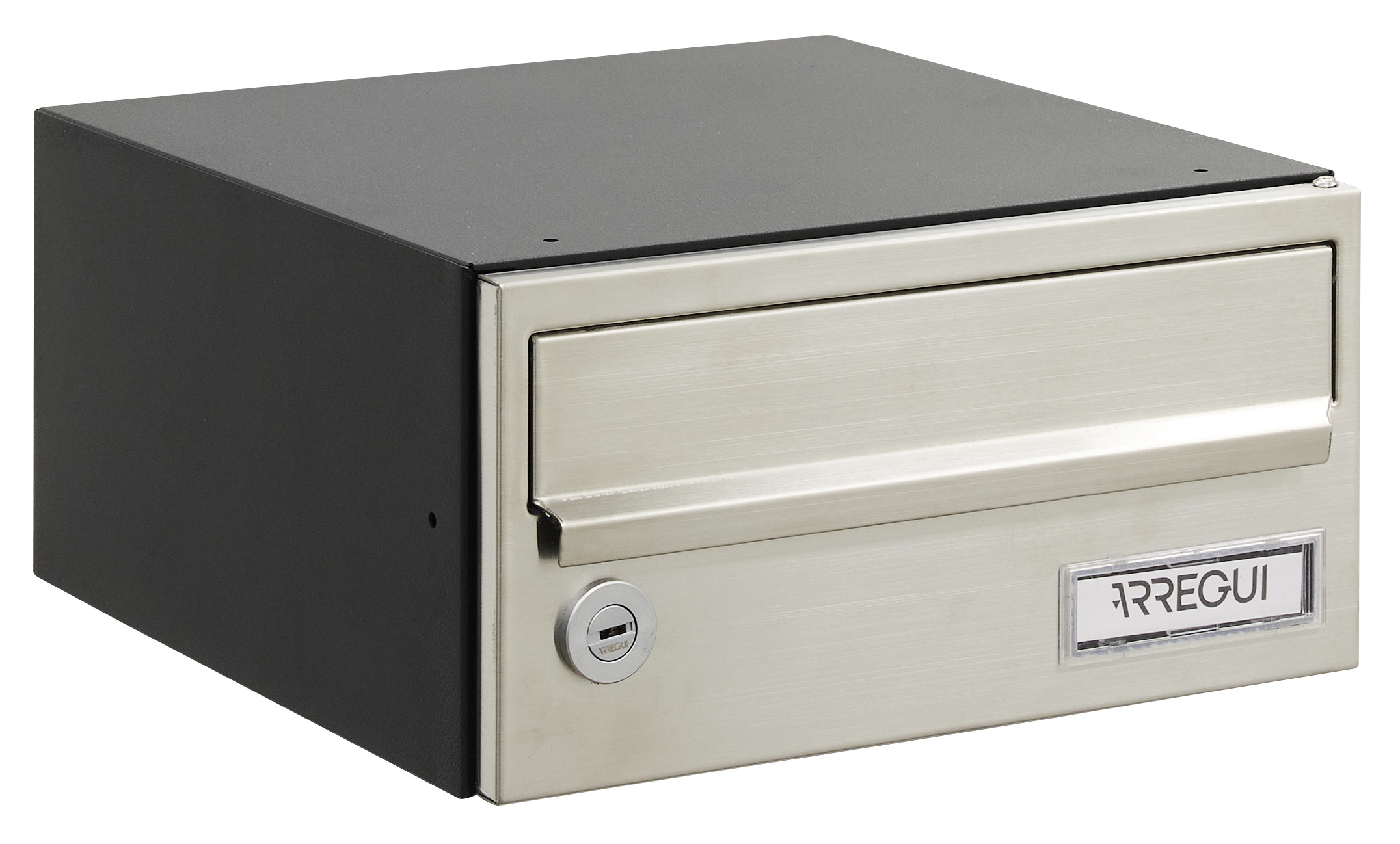BUZON HORIZONTAL SLIM COMUNIDAD INTERIOR INOX/ANTRACITA 12X24X25CM