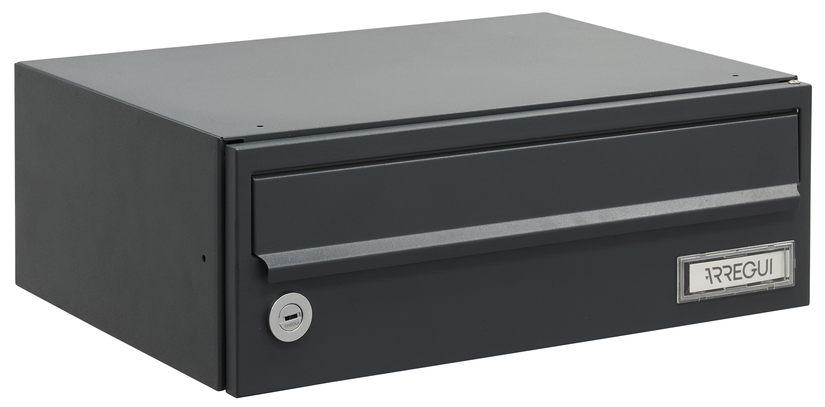 BUZON HORIZONTAL SLIM COMUNIDAD INTERIOR ANTRACITA 12X34,5X25CM