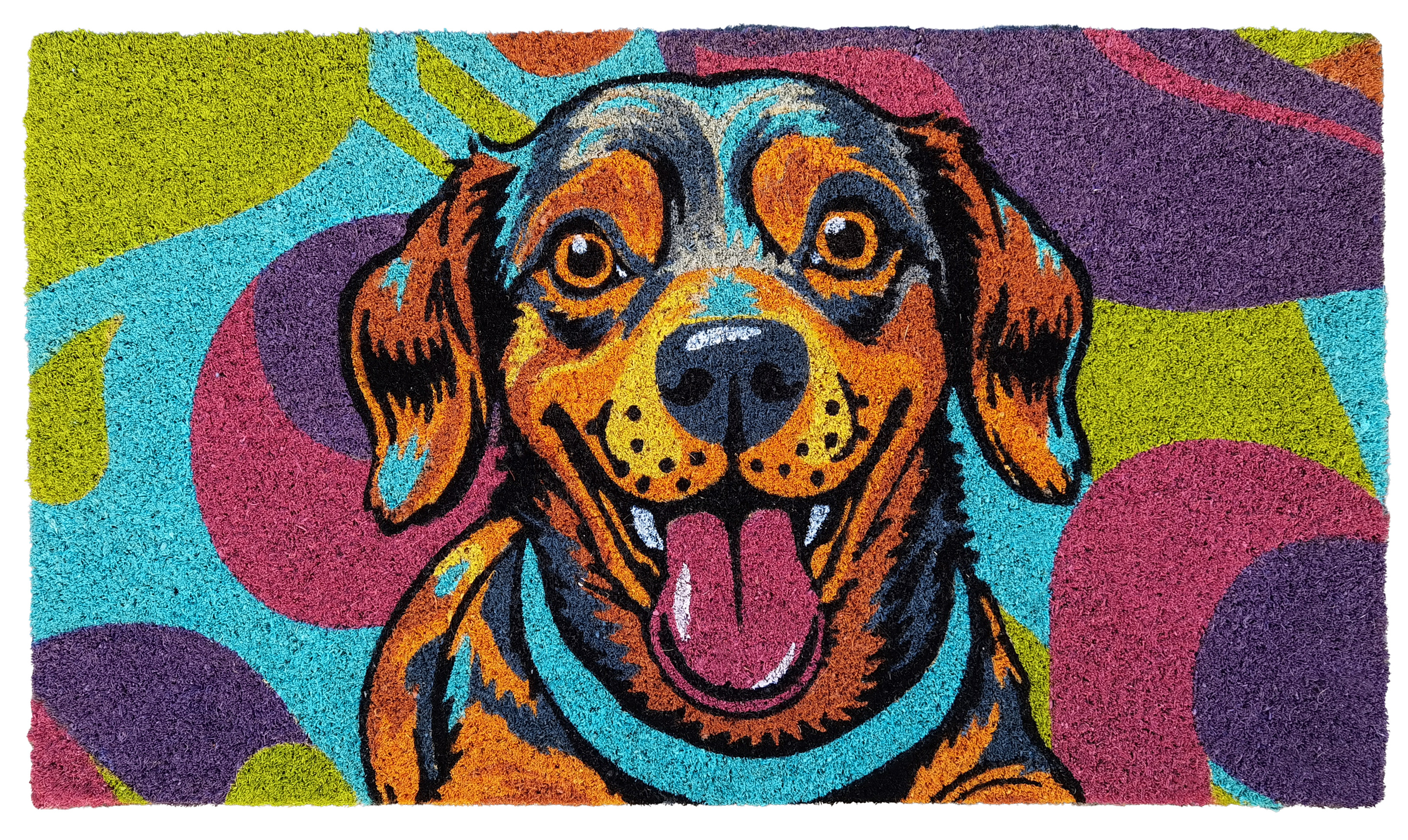 FELPUDO COCO BLANCO DECORADO PERRO POP 40X70CM