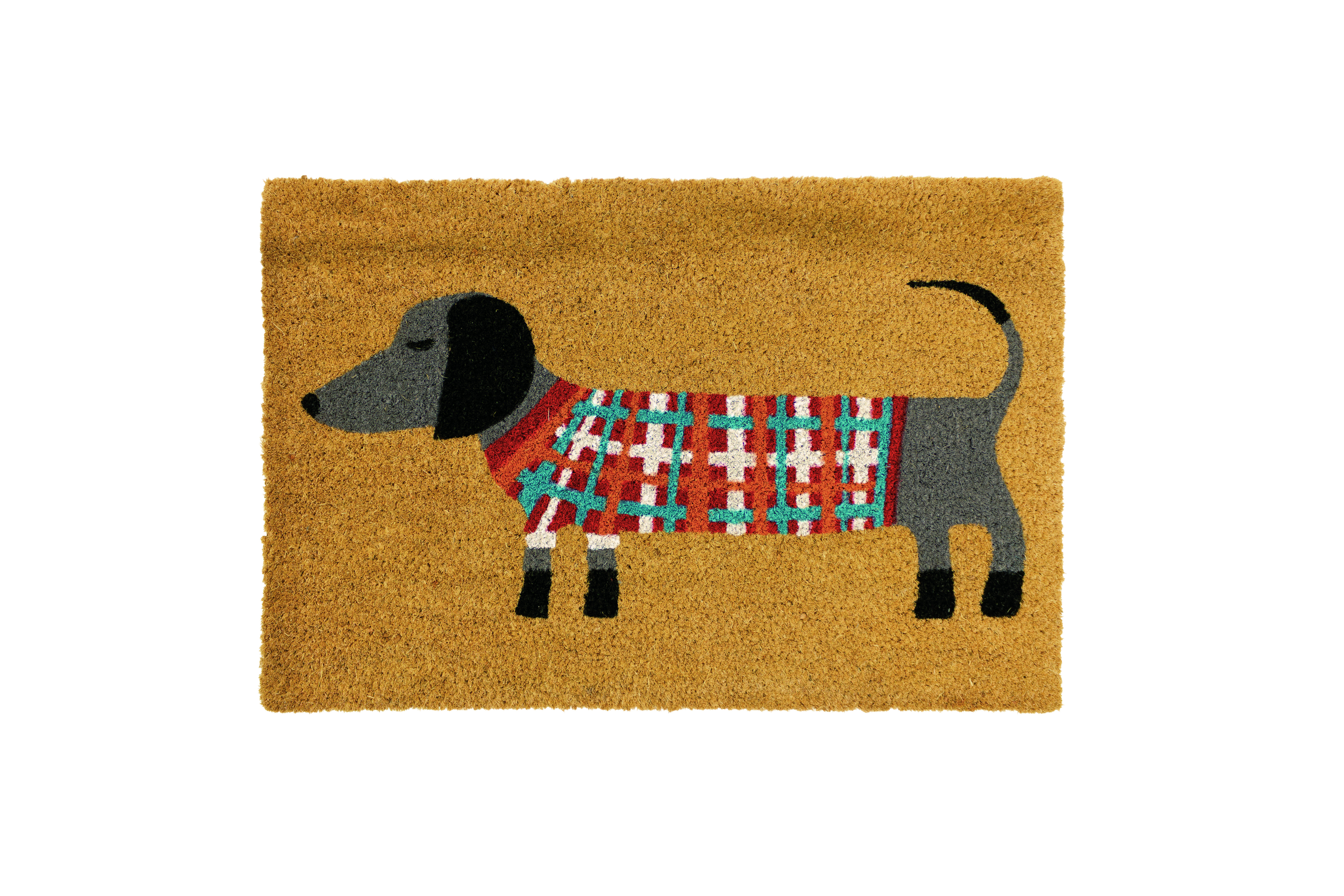 FELPUDO COCO NATURAL PERRO BASSET 40X60CM