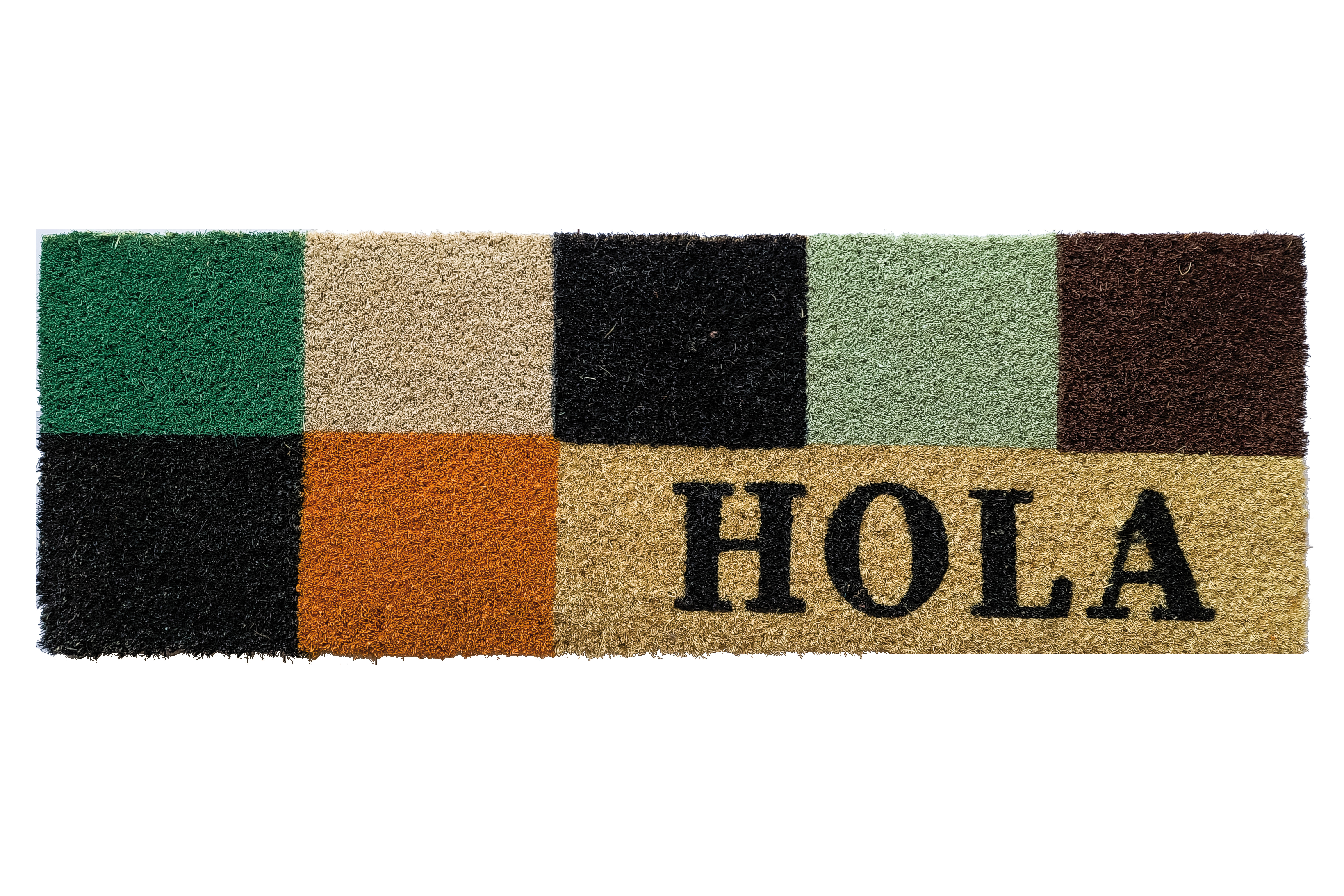 FELPUDO COCO BLANCO HOLA CUADROS 25X75CM