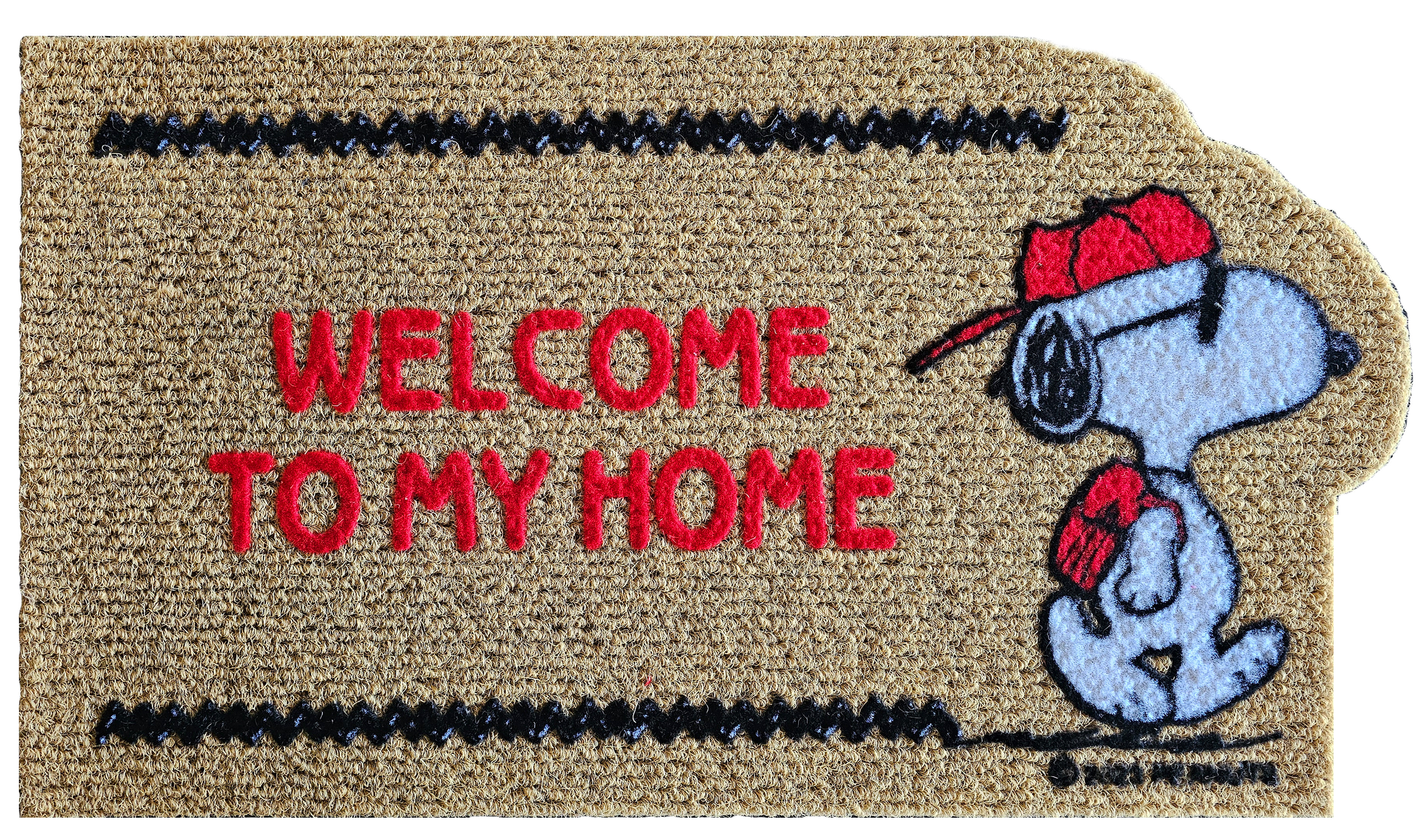 FELPUDO MOQUETA FLOCKADO WELCOME SNOOPY CAP 40X70CM