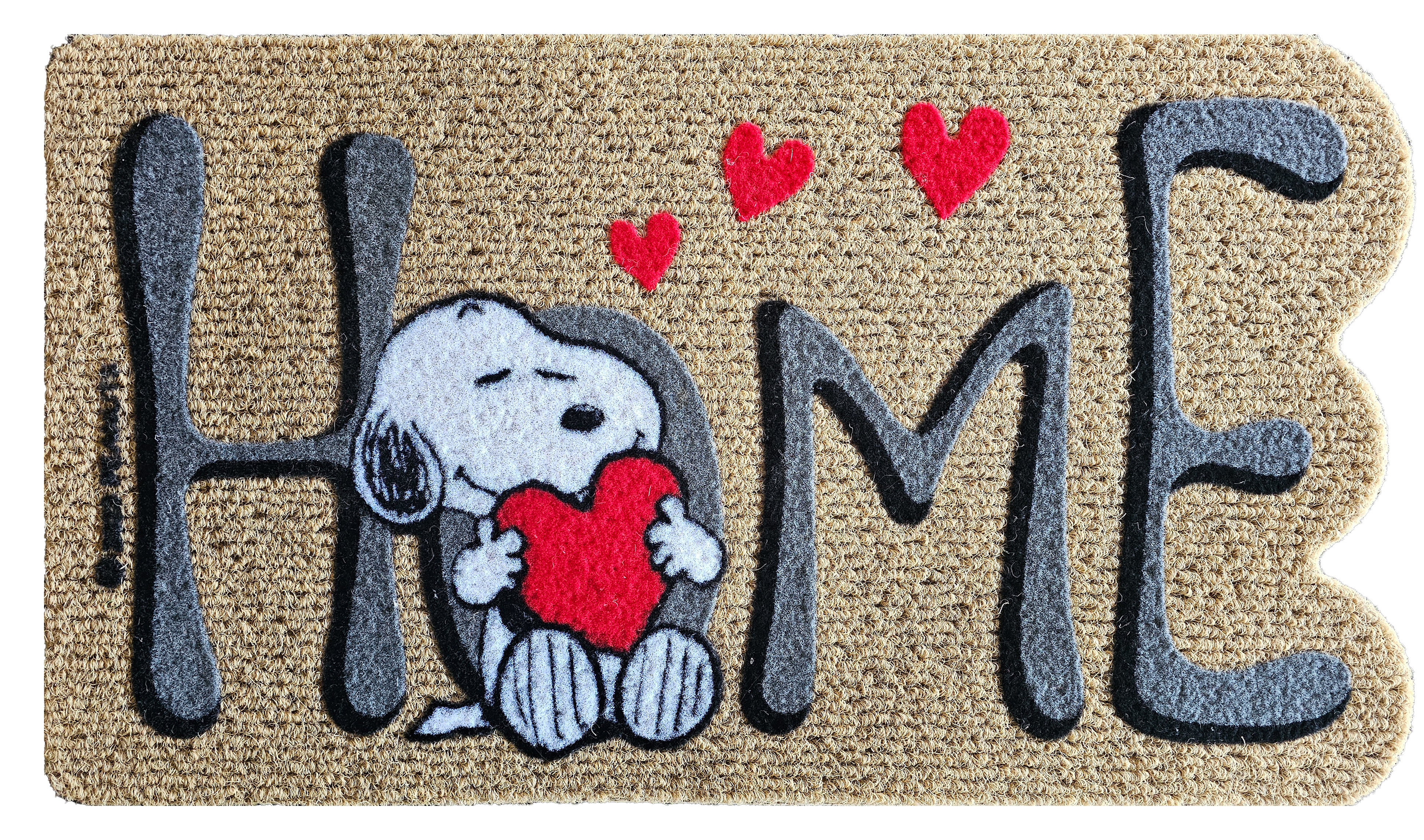 FELPUDO MOQUETA FLOCKADO HOME SNOOPY HEART 40X70CM