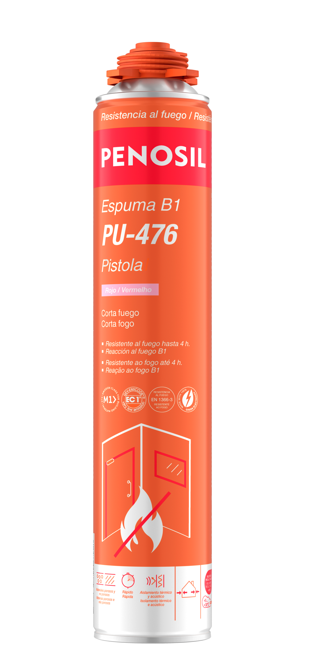 ESPUMA POLIURETANO IGNIFUGA PU-476 PISTOLA 750 ML