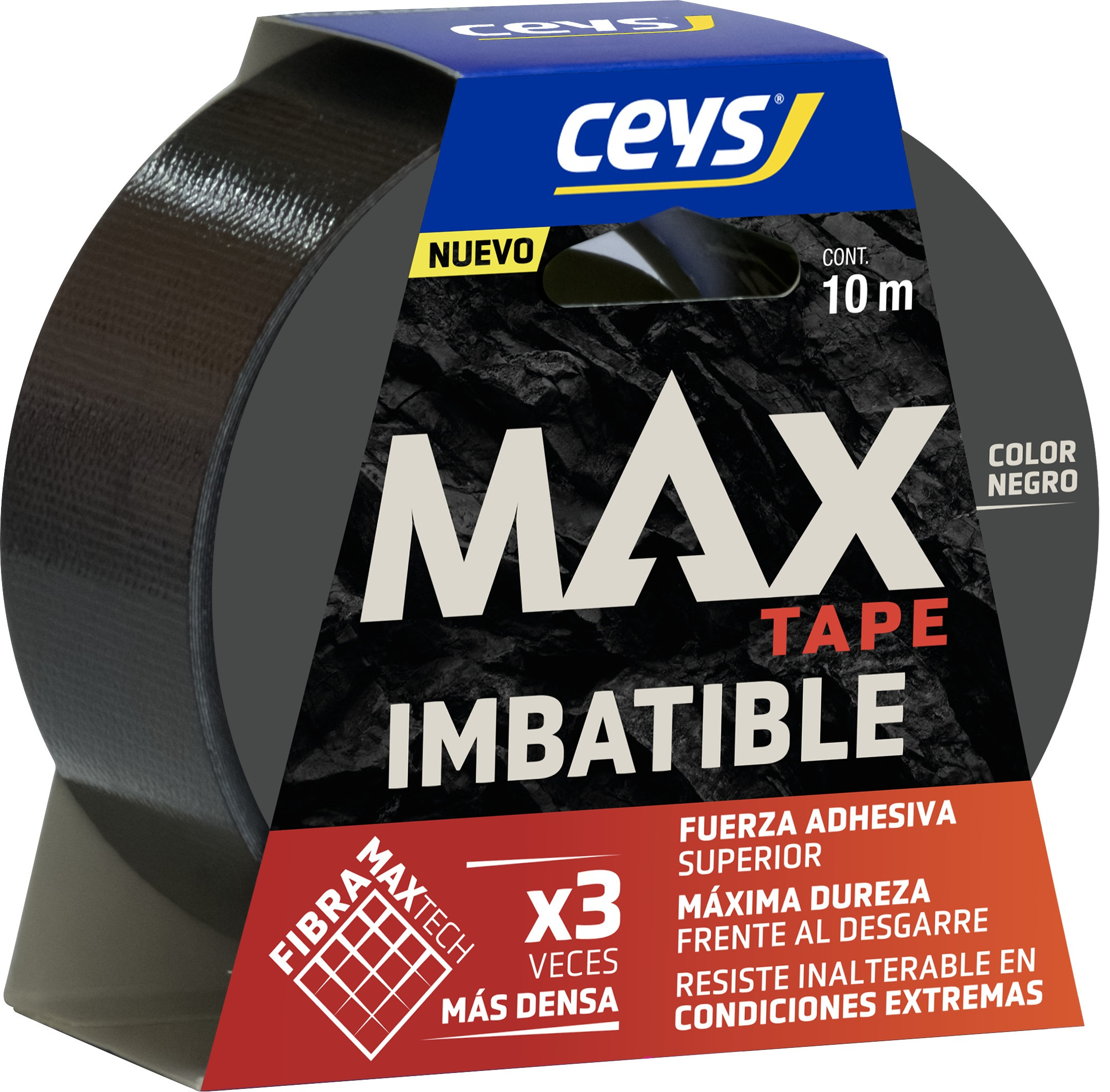CINTA AMERICANA MAX TAPE 10M X 48MM NEGRO