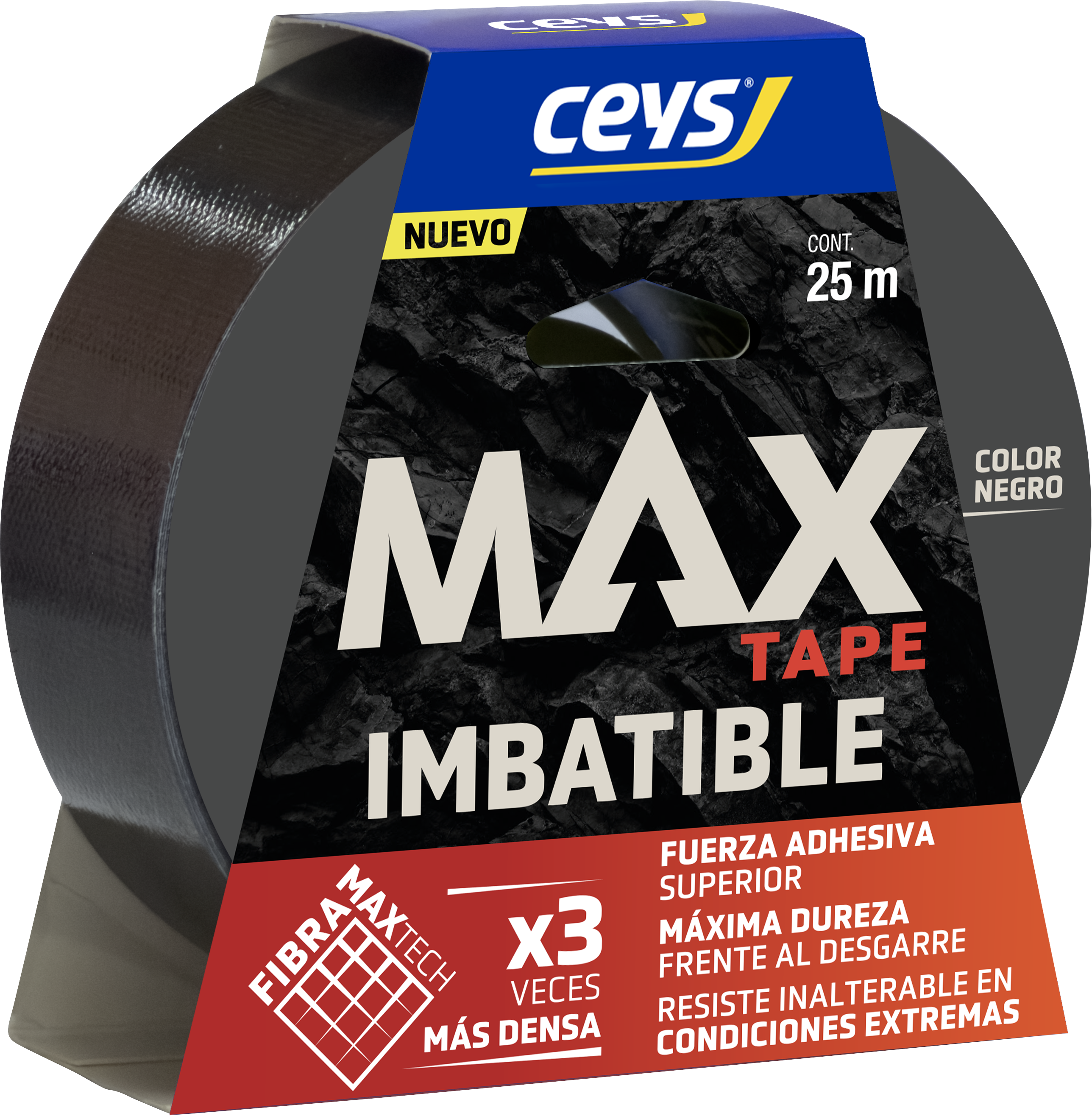 CINTA AMERICANA MAX TAPE 25M X 48MM NEGRO