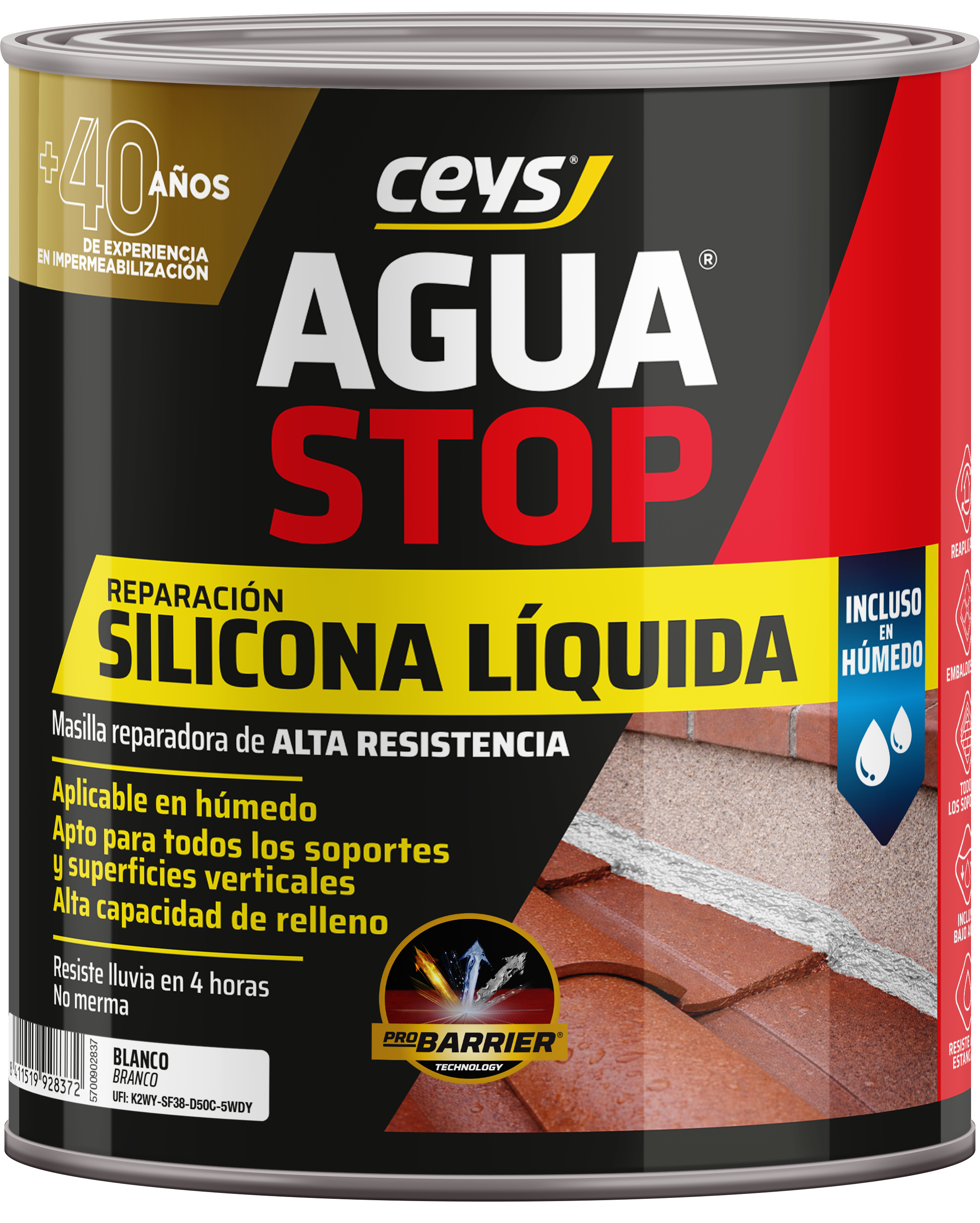 SILICONA LIQUIDA AGUASTOP 1 KG BLANCO