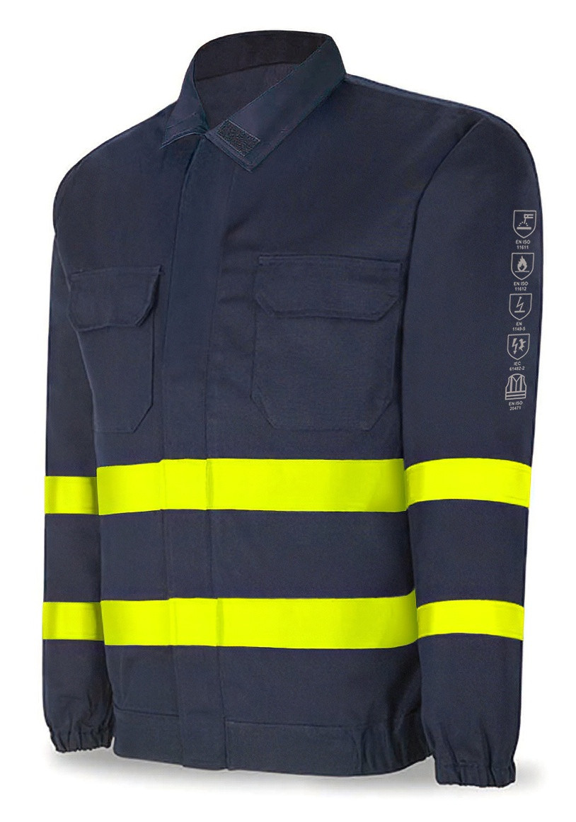 CHAQUETA IGNIFUGA/ANTIESTATICA MULTINORMA AV AZUL MARINO TALLA 56-58