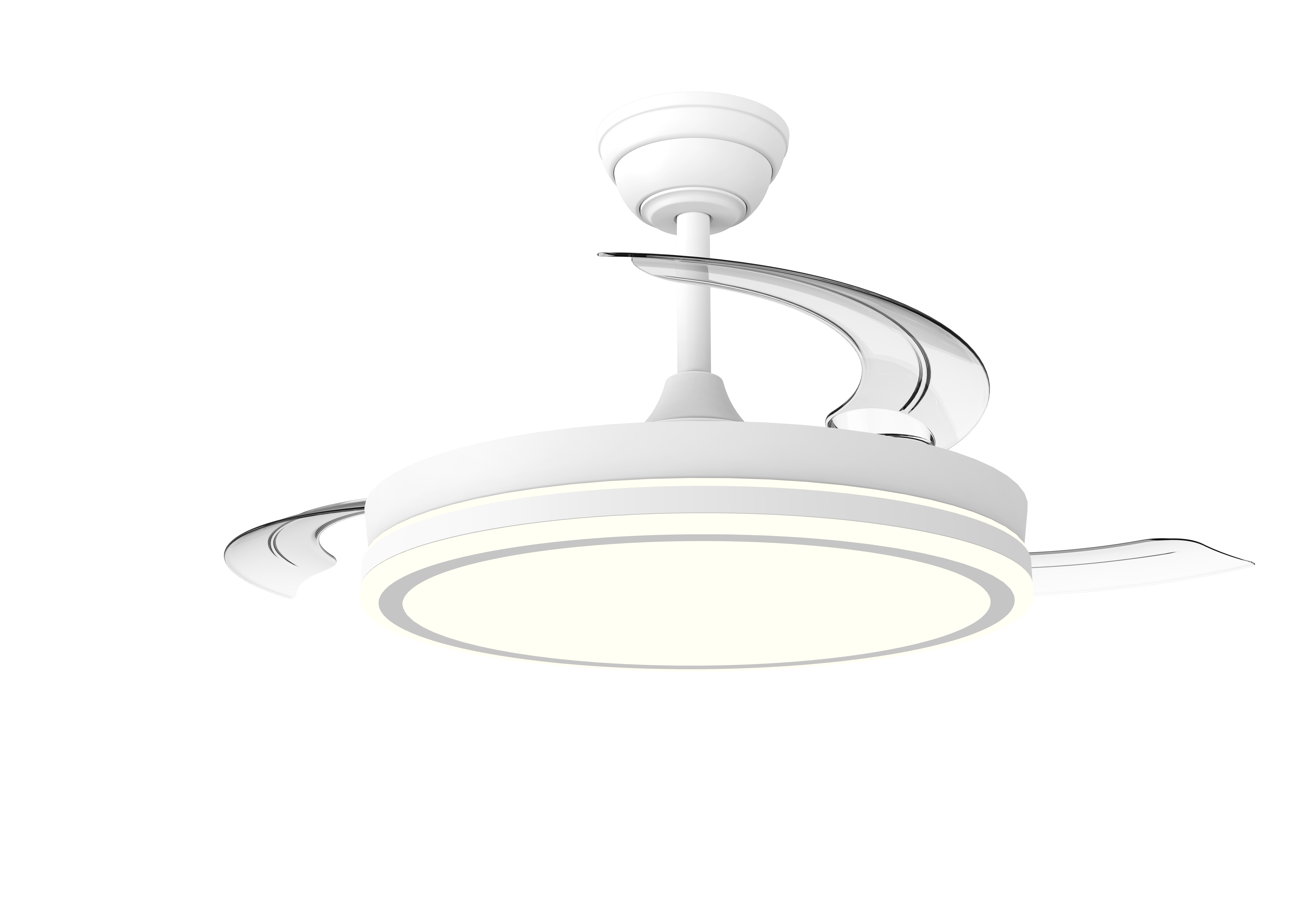 VENTILADOR DE TECHO PLAFON ASPAS RETRACTILES BLANCO Ø50CM 48W
