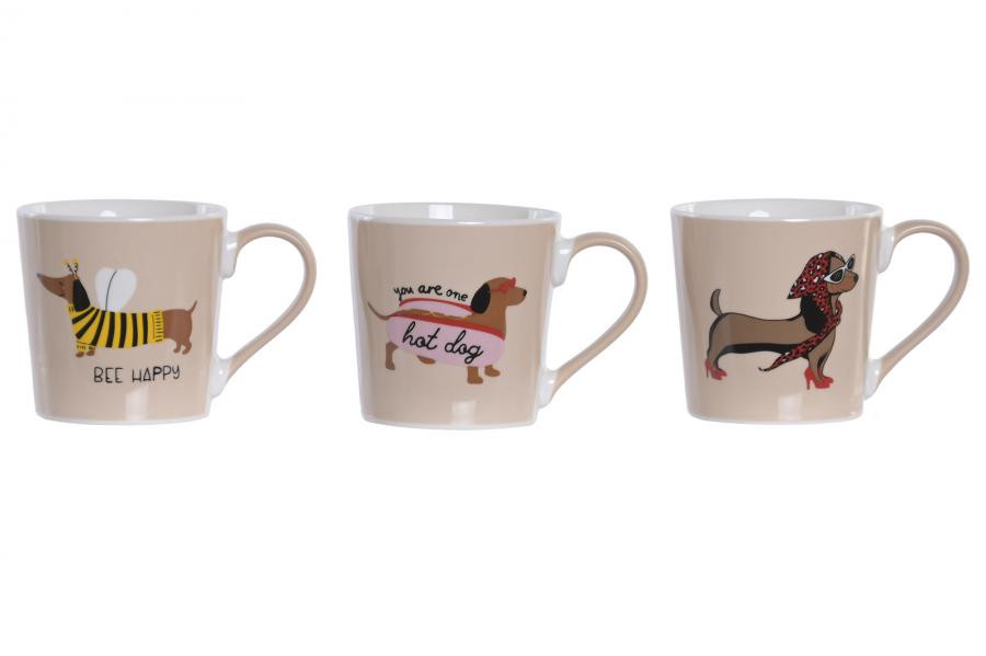 MUG PORCELANA PERRO 400ML SURTIDO