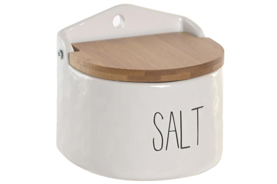 SALERO PORCELANA BAMBU BLANCO 12X11X11CM
