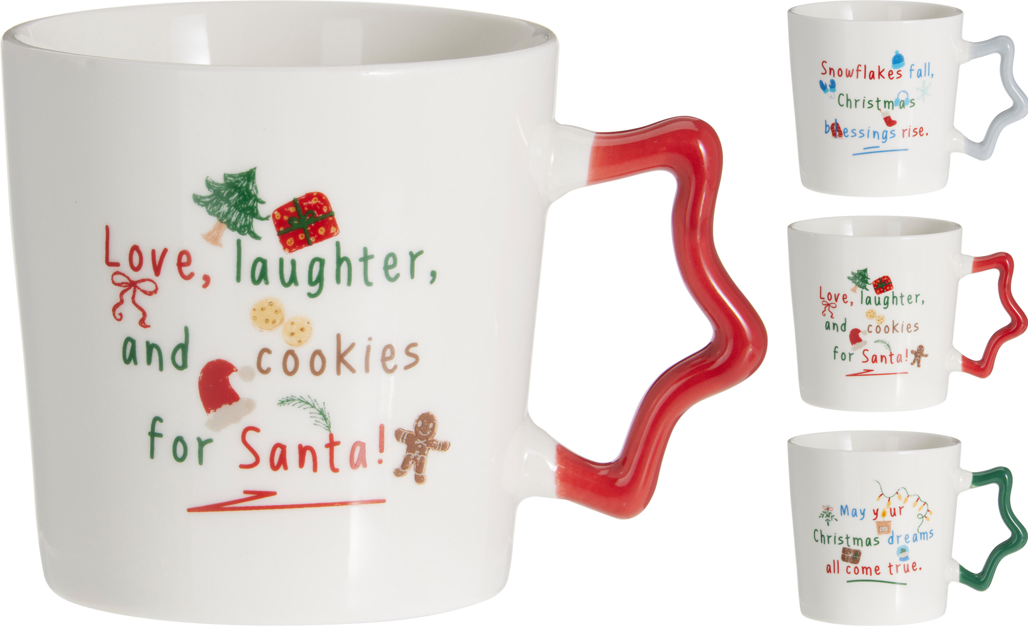 TAZA PORCELANA NAVIDAD 340ML 3 MOD.SURTIDOS