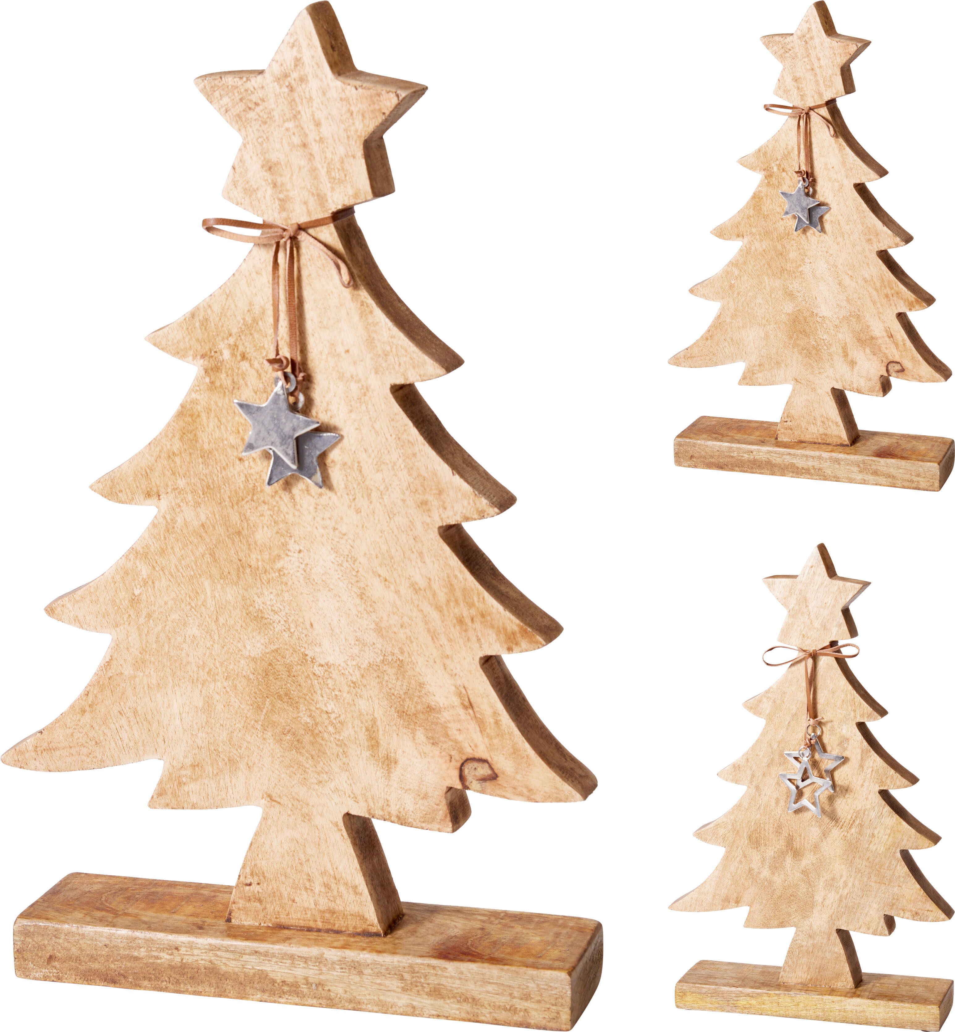 ARBOL NAVIDAD MADERA CON BASE DECO 39CM SURTIDO