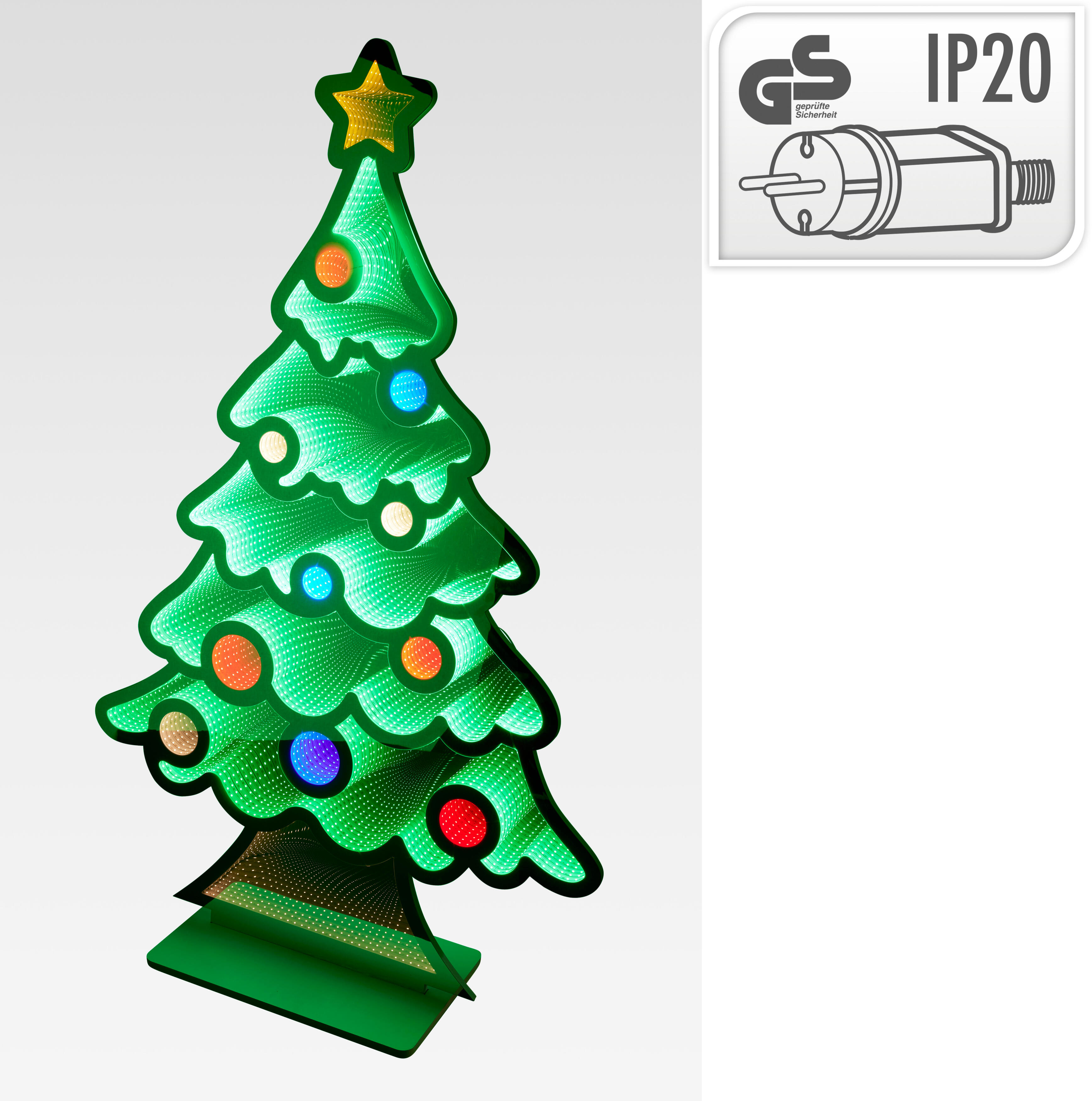 ARBOL DE NAVIDAD ESPEJO PVC LEDS CON TRANSFORMADOR 180CM
