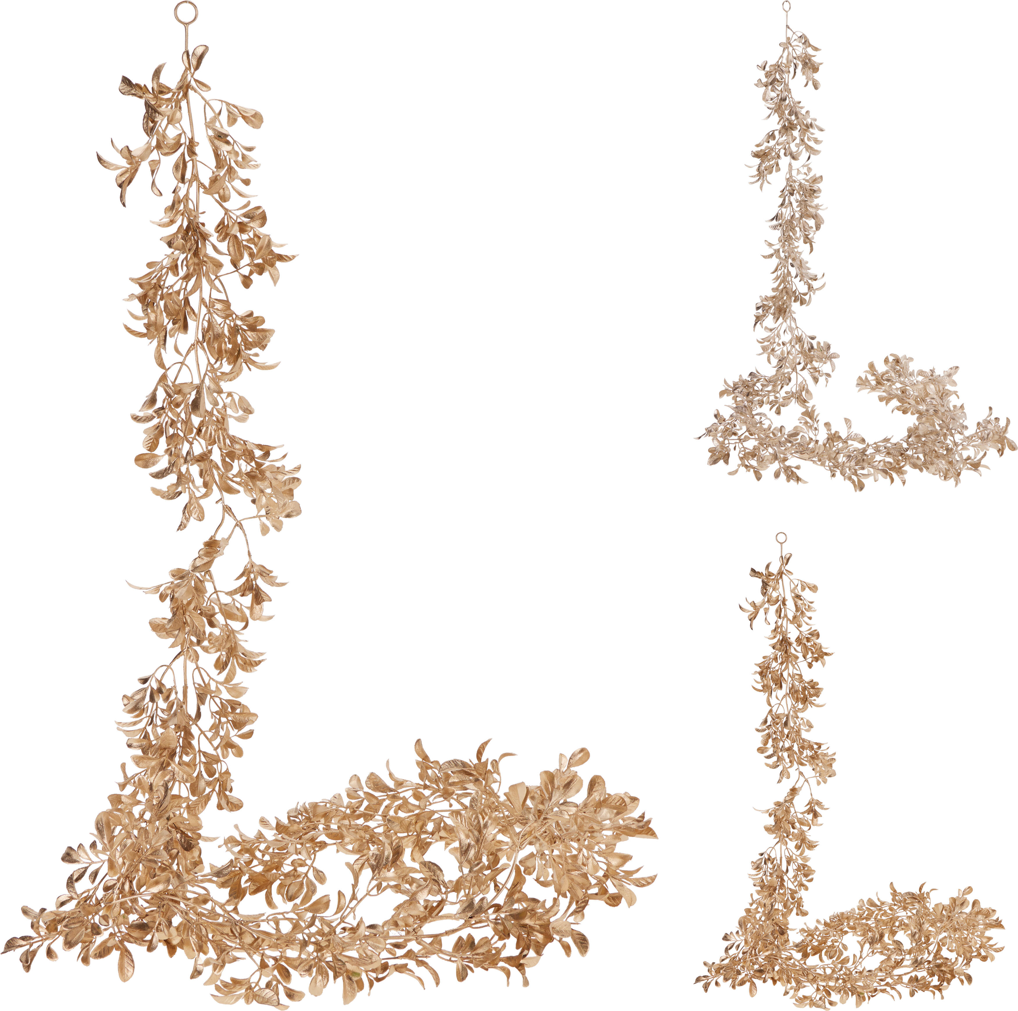 GUIRNALDA DECORATIVA NAVIDAD 175CM ORO Y CHAMPAGNE SURTIDO