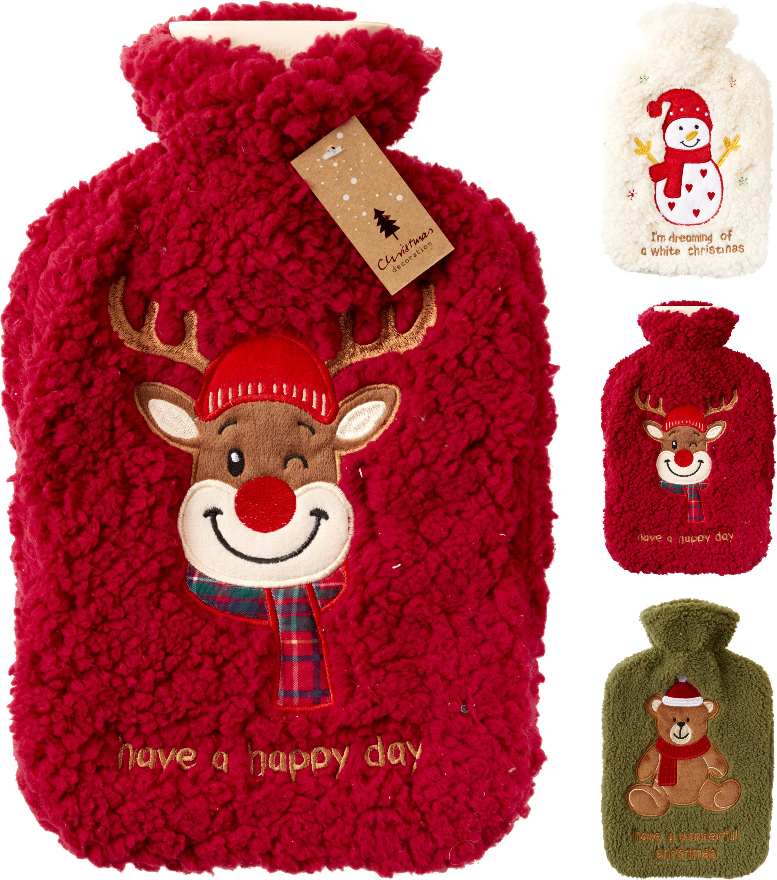 BOLSA AGUA CALIENTE NAVIDAD 2L 3 DECORADOS SURTIDOS