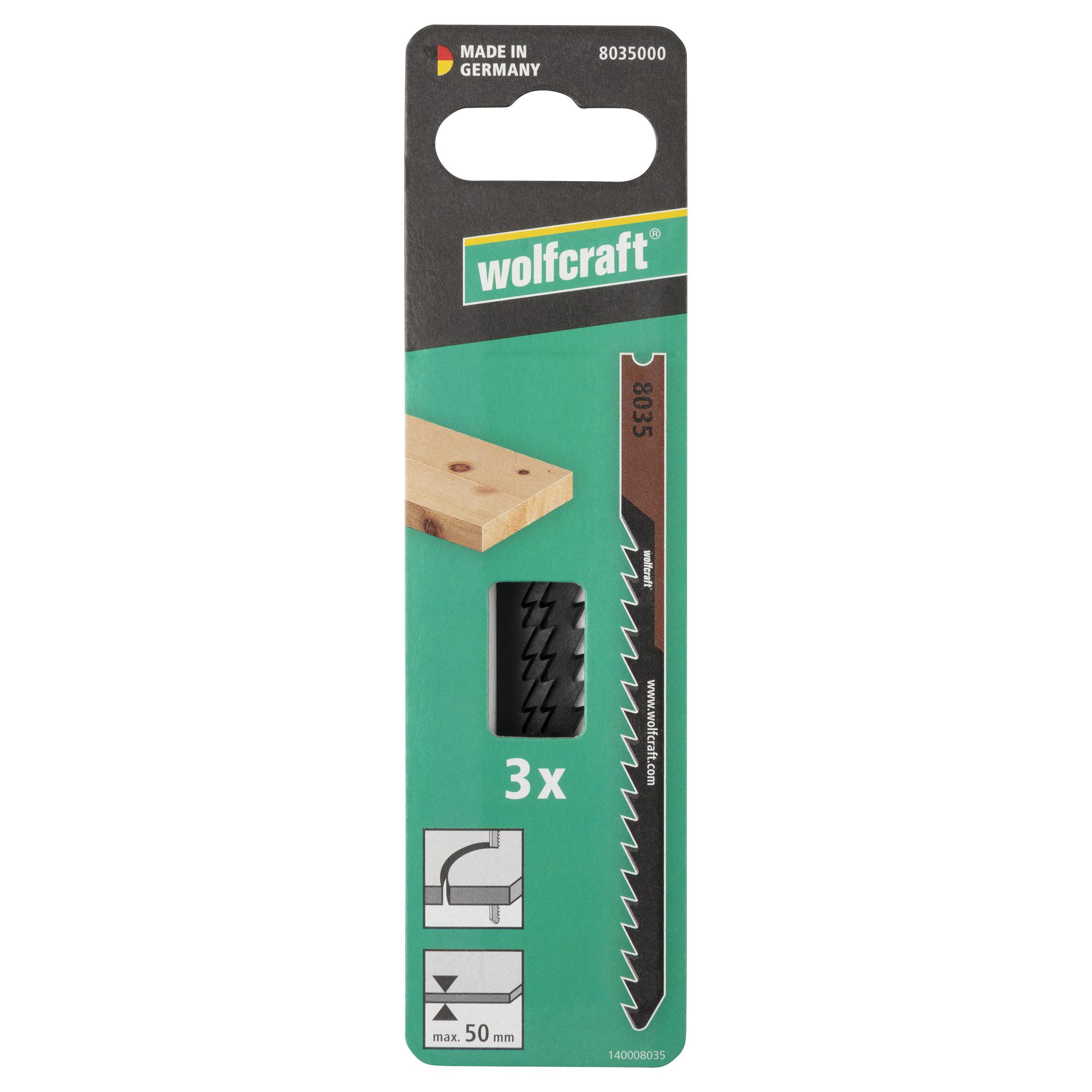 HOJA SIERRA CALAR MADERA BLANDA CORTE CURVO HCS VASTAGO U 50MM 3PZ