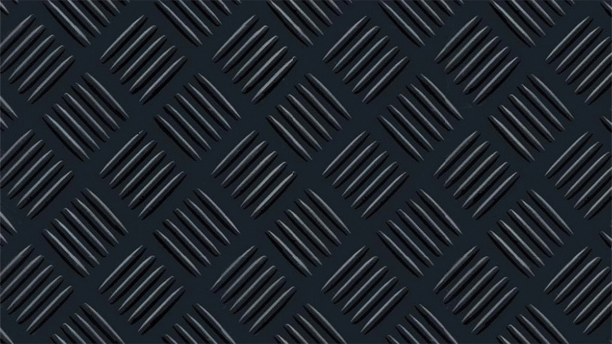 PAVIMENTO CAUCHO CHECKER 3MM 1,2M X 2M NEGRO