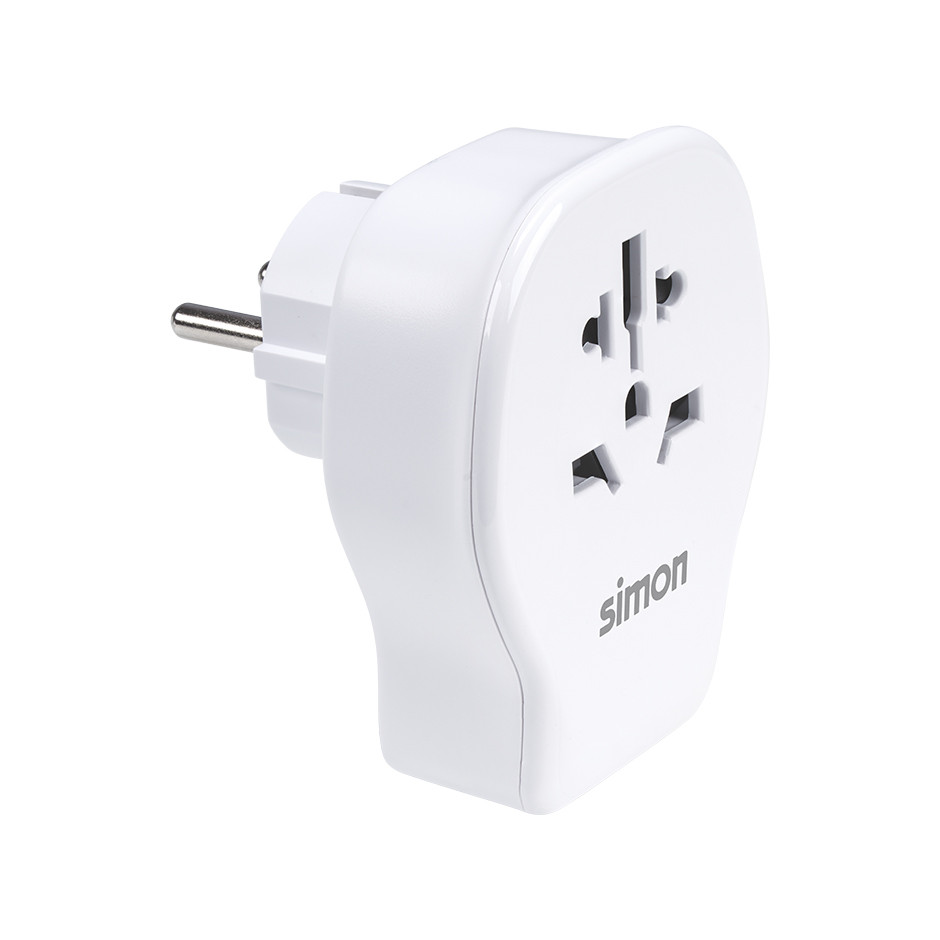 ADAPTADOR ENCHUFE VIAJE UNIVERSAL USB A+ 2 USB C 20W BLANCO EUROPA