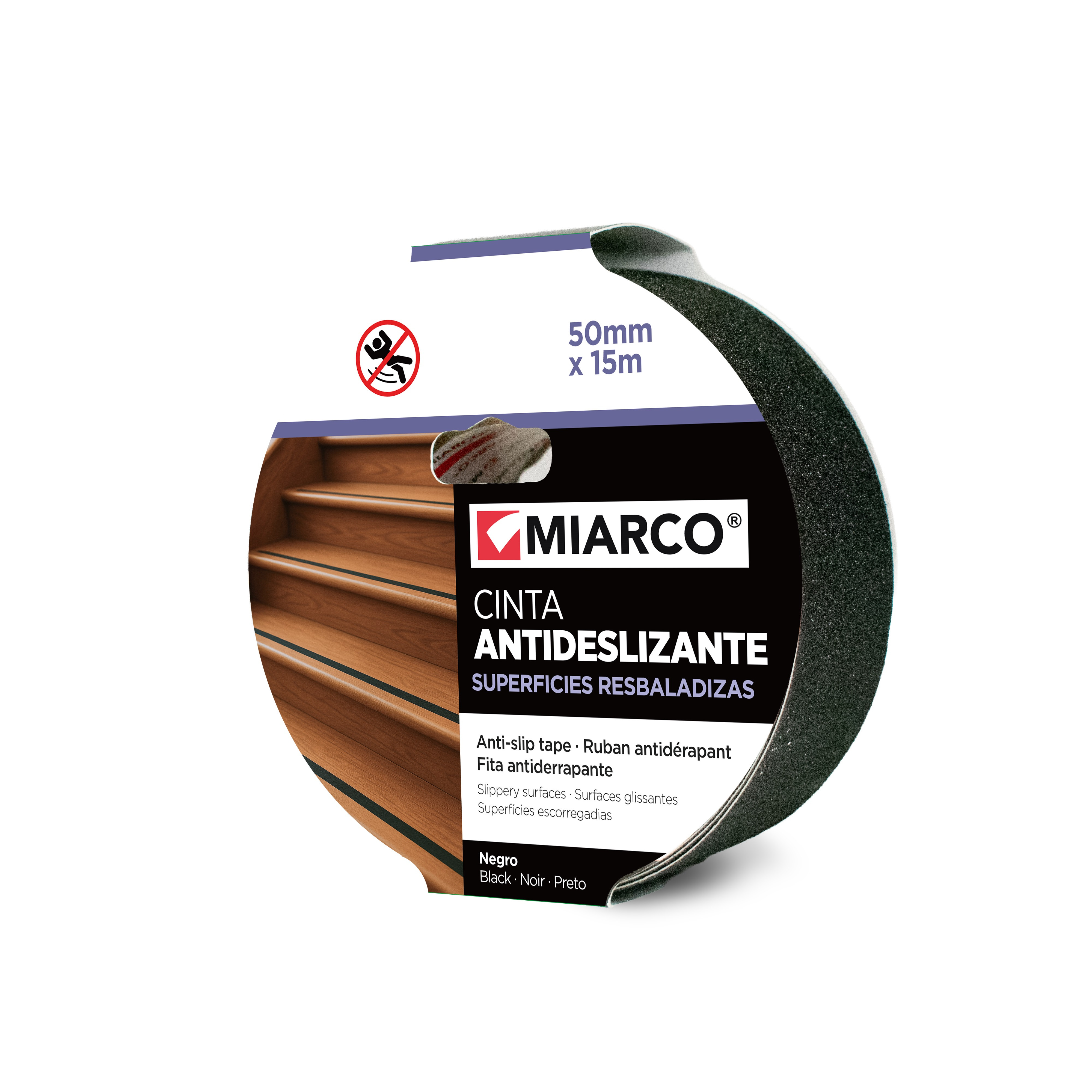 CINTA ANTIDESLIZANTE 15 M X 50 MM NEGRO