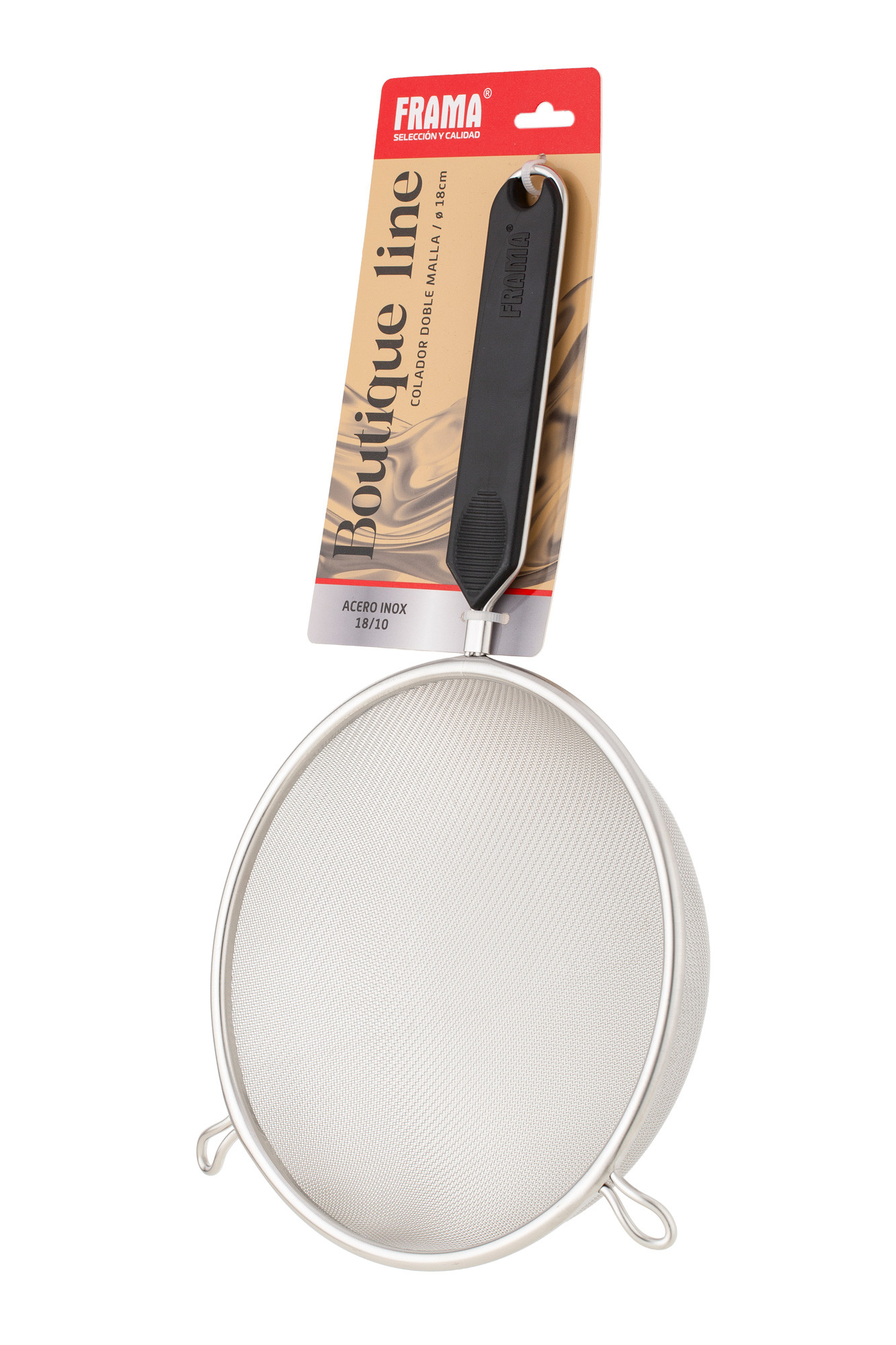 COLADOR INOX DOBLE MALLA 14CM