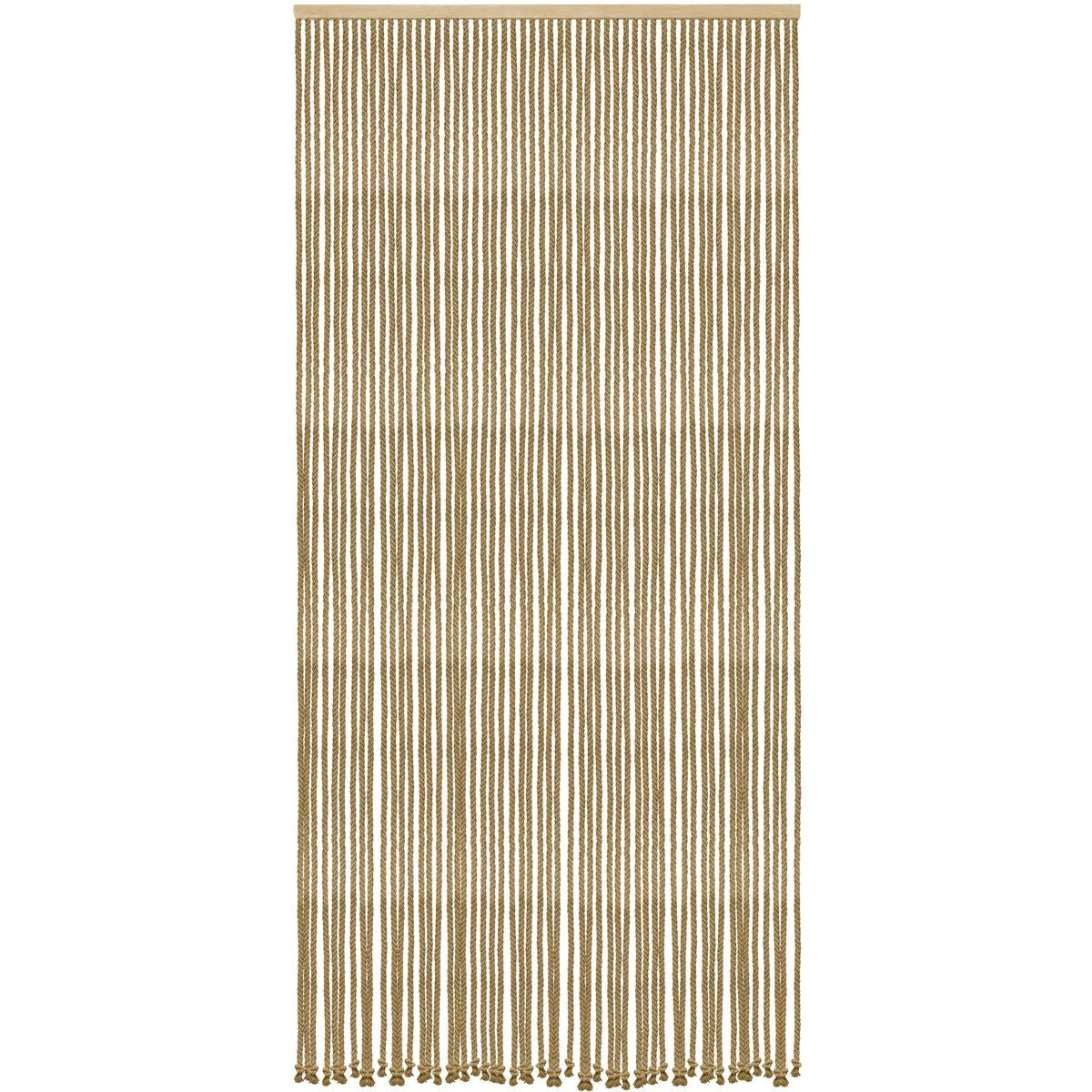 CORTINA PARA PUERTA ALGODON/POLIESTER CUERDA TRENZADA 90 X 200 CM - YUTE
