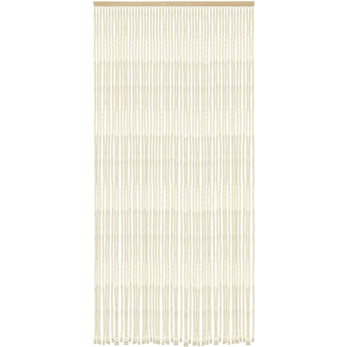 CORTINA PARA PUERTA ALGODON/POLIESTER CUERDA TRENZADA 90 X 200 CM - CRUDO