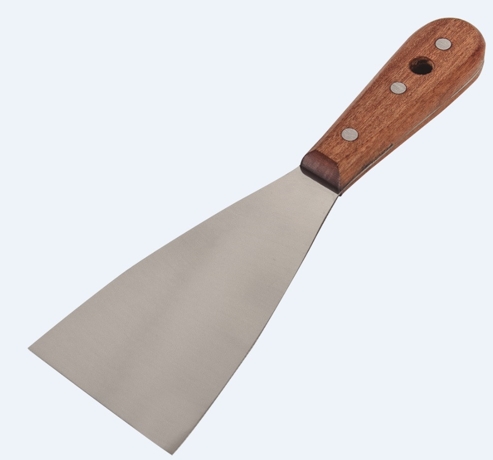ESPATULA PINTOR INOXIDABLE PRO MANGO MADERA 10 CM