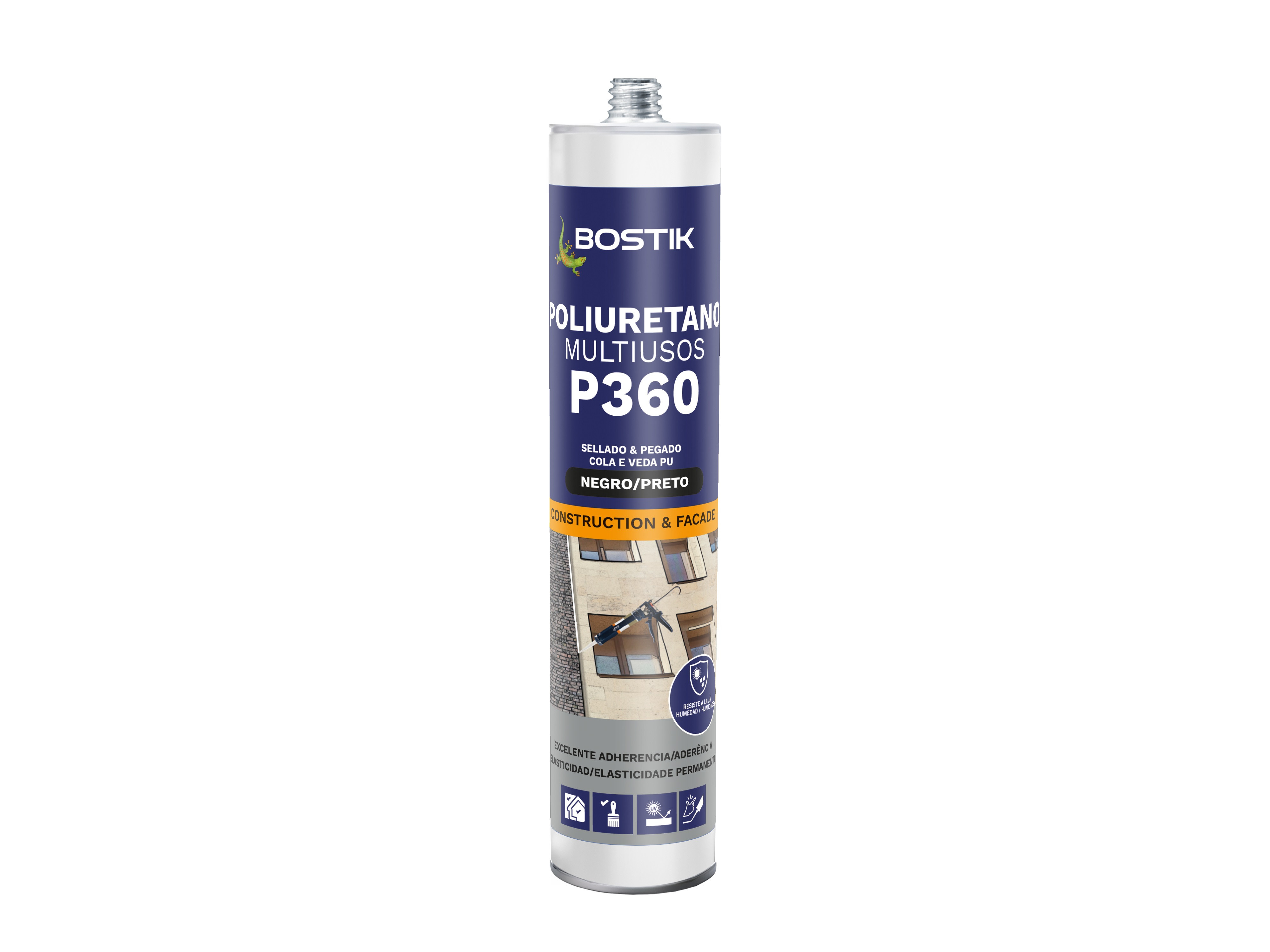 MASILLA POLIURETANO MULTIUSOS P360 300 ML NEGRO