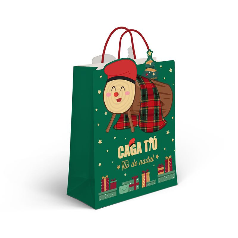 BOLSA PAPEL M FORMA 23X10X18CM TIO M