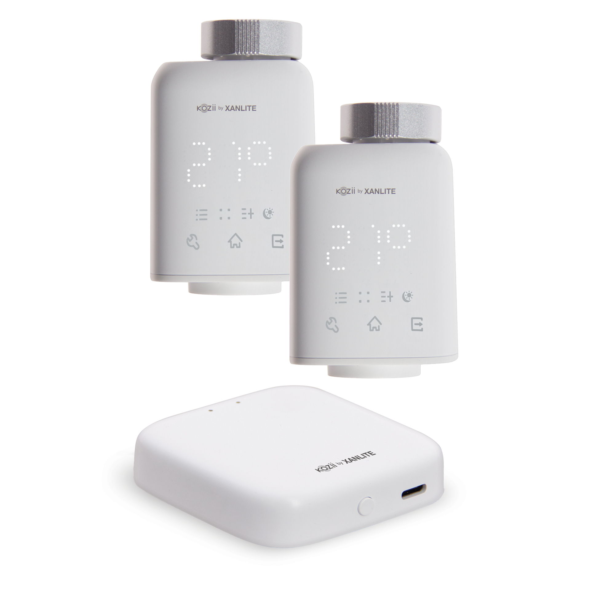 PACK 2 VALVULAS TERMOSTATICAS WIFI UNIVERSALES XANLITE