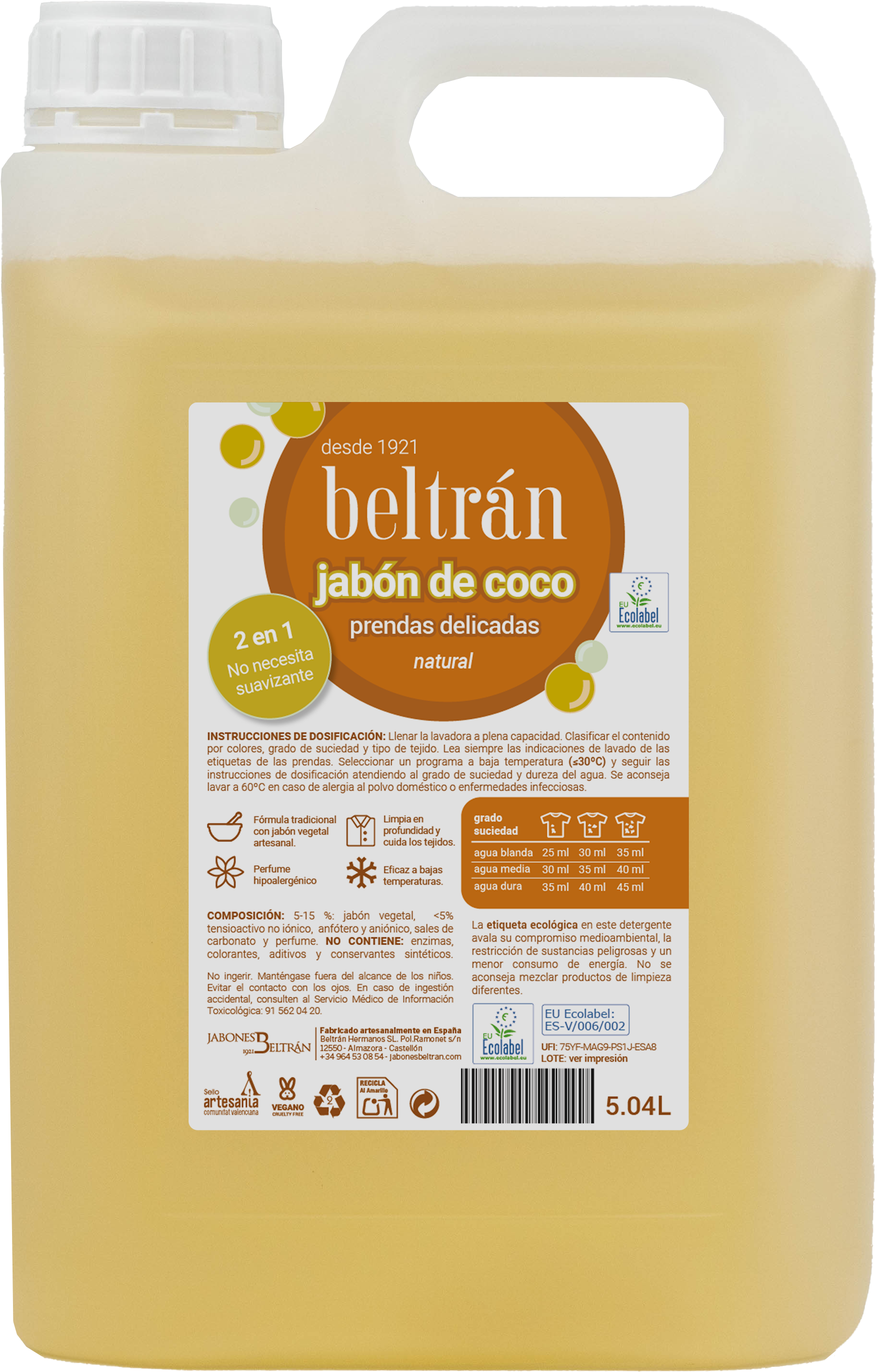JABON LIQUIDO COCO 5 L