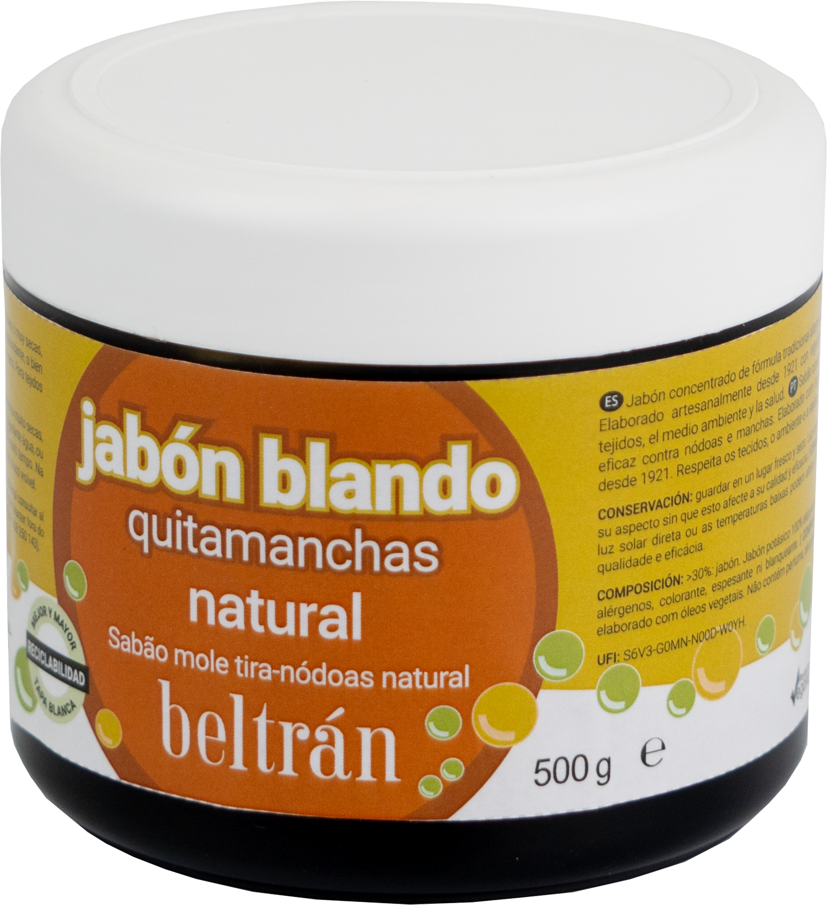 JABON QUITAMANCHAS BLANDO 500 GR