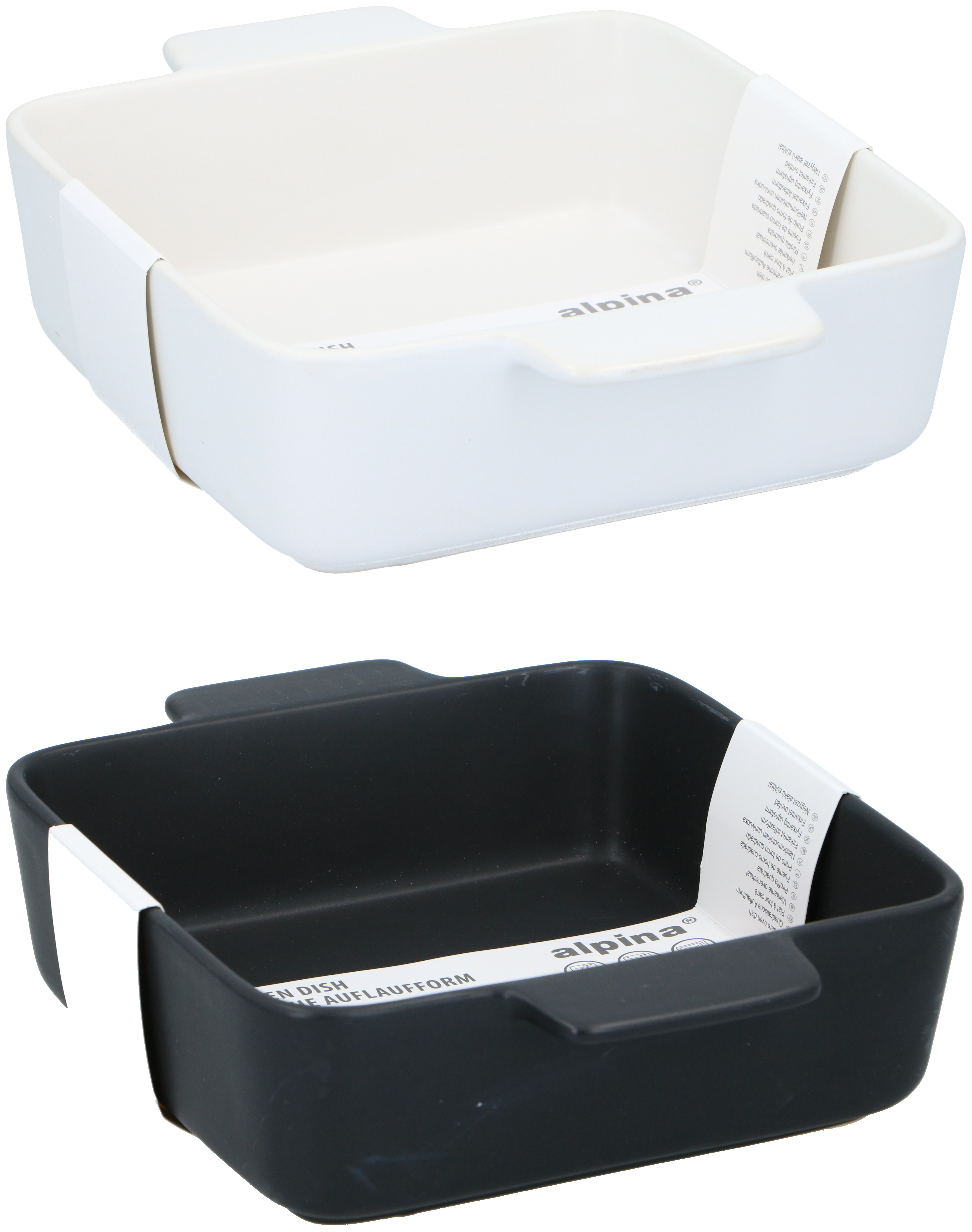 BANDEJA HORNO CERAMICA BLANCA/NEGRA 26,5X20,5CM SURTIDA