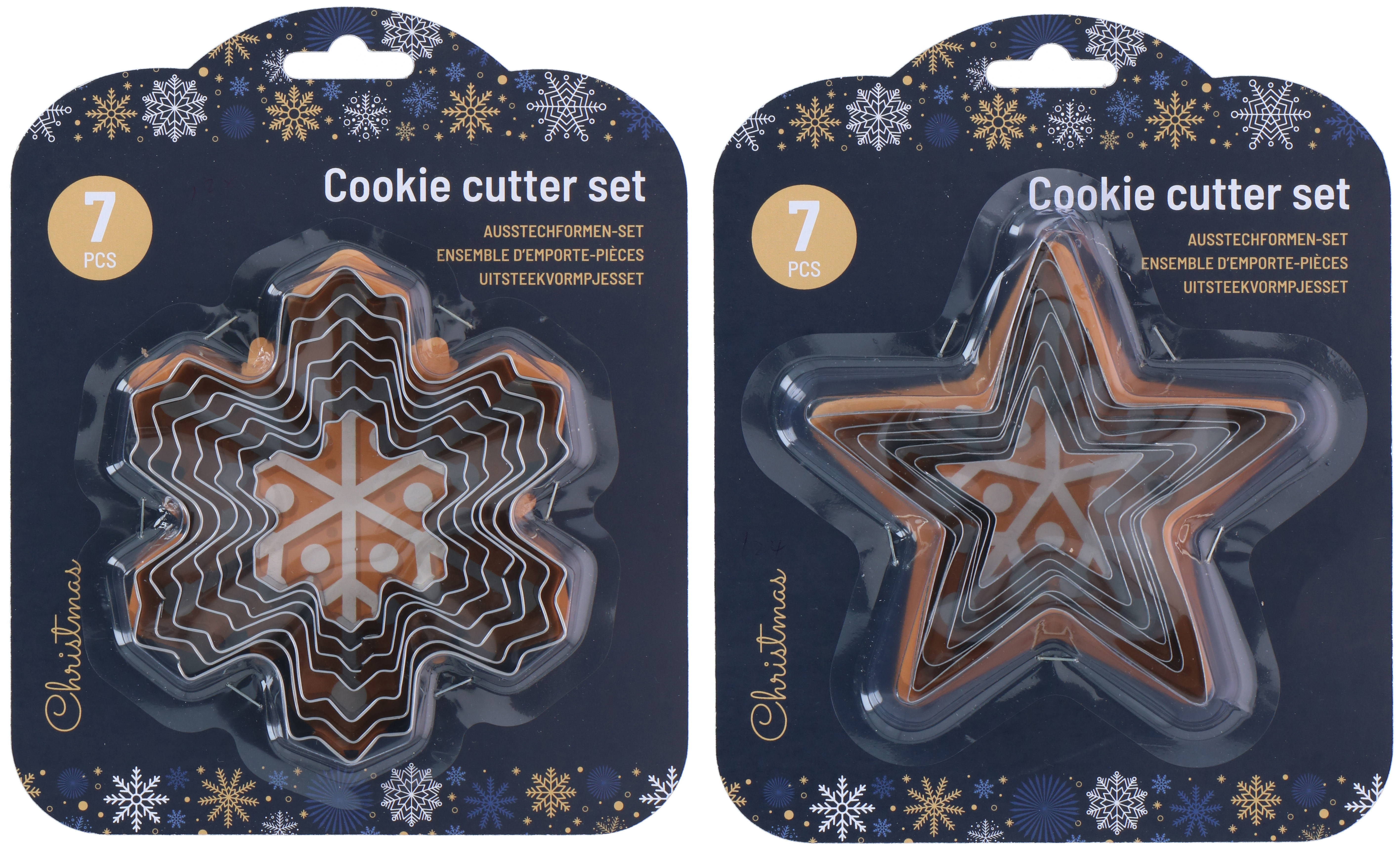 CORTADOR GALLETA SET 7 UDS ESTRELLA COPO NIEVE