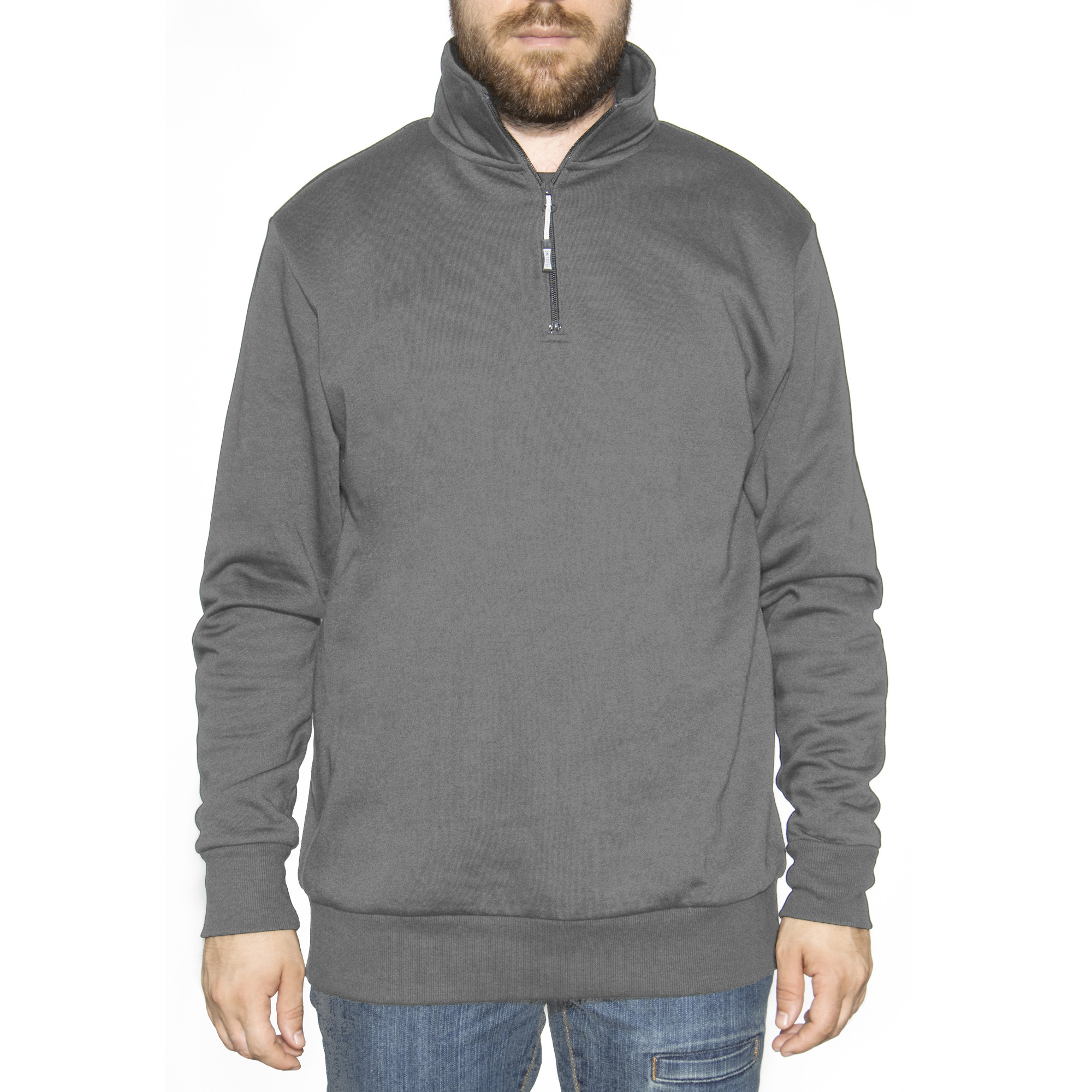 SUDADERA MEDIA CREMALLERA VERENA NEW GRIS TALLA S