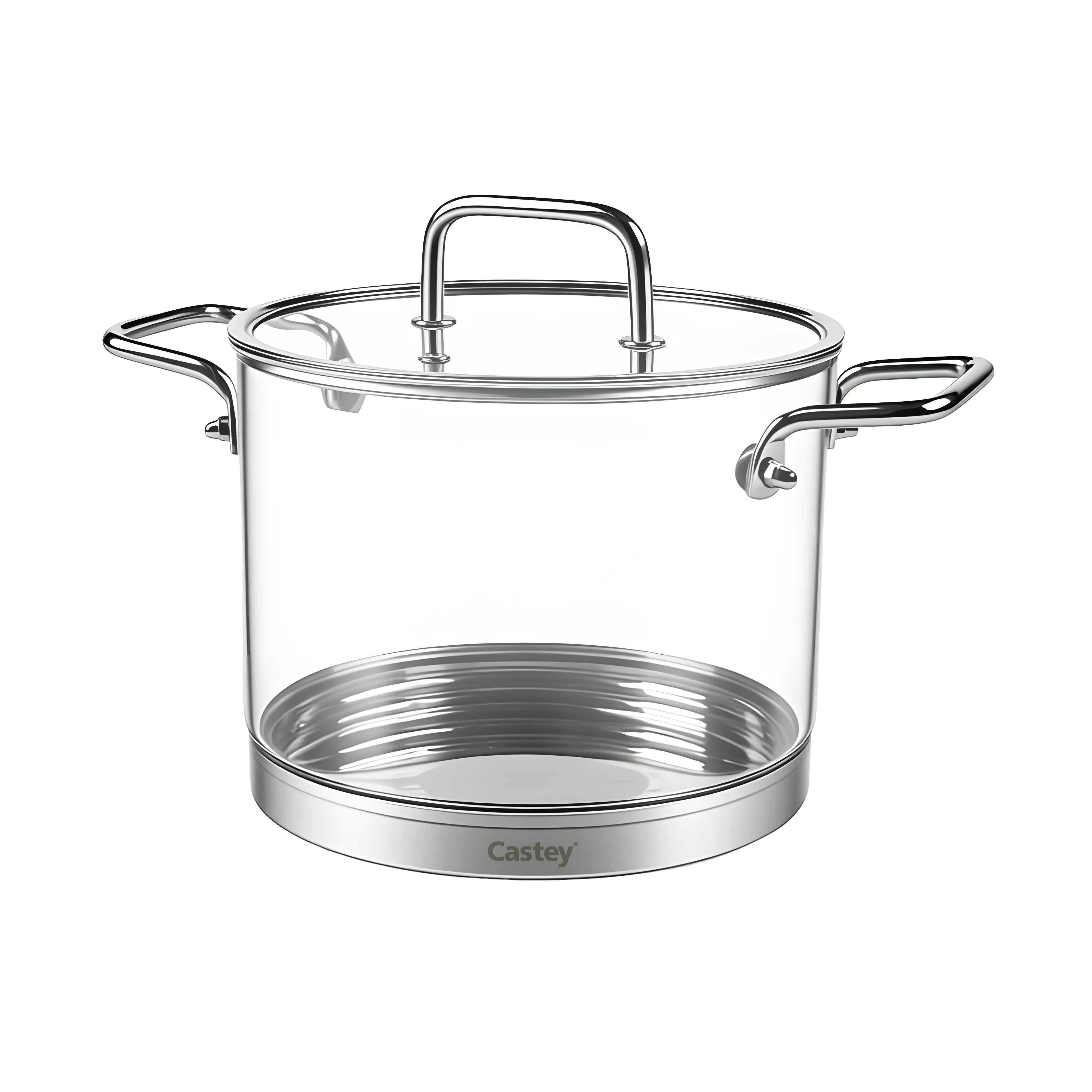 OLLA HIBRIDA BOROSILICATO TRICAPA INDUCCION Ø20CM