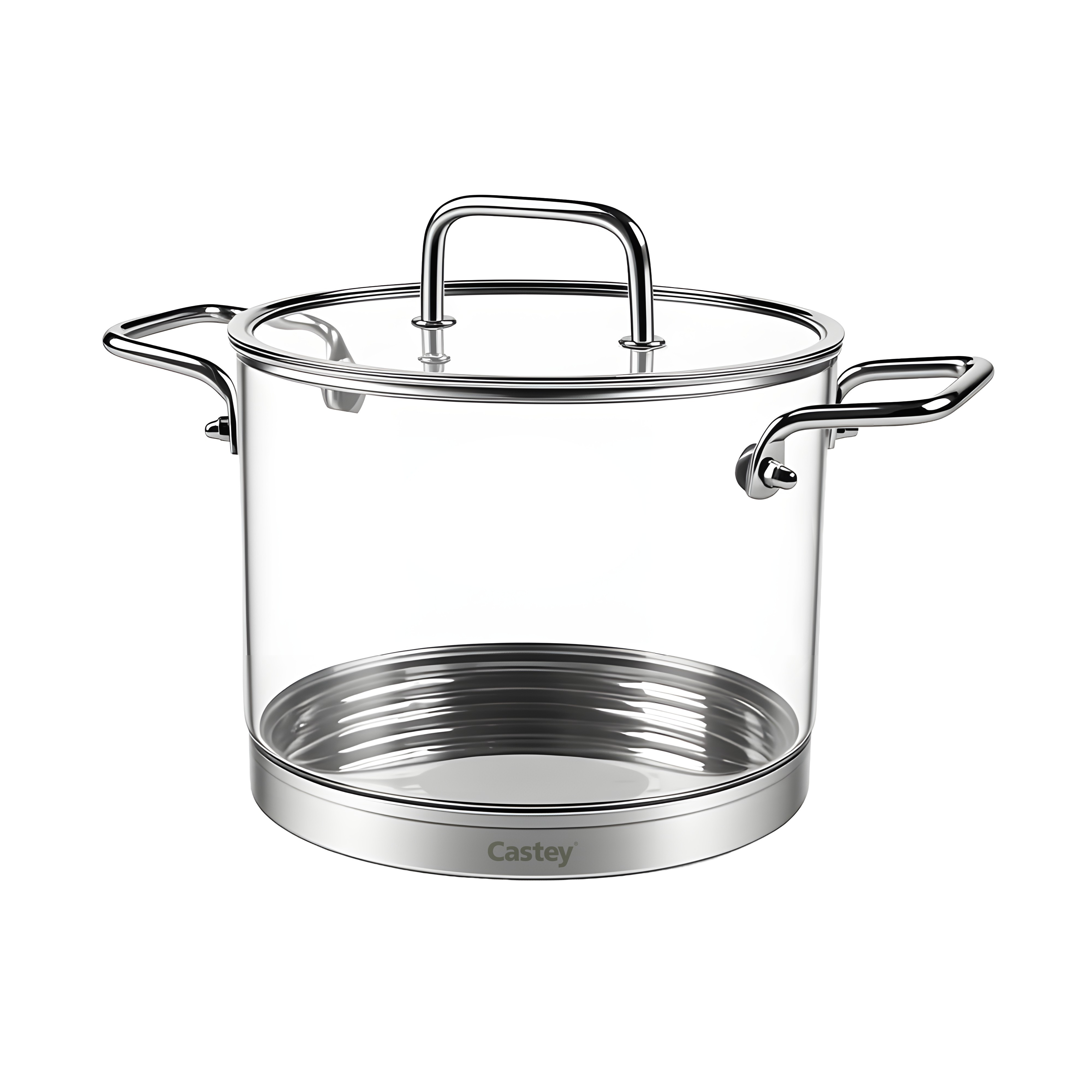 OLLA HIBRIDA BOROSILICATO TRICAPA INDUCCION Ø24CM