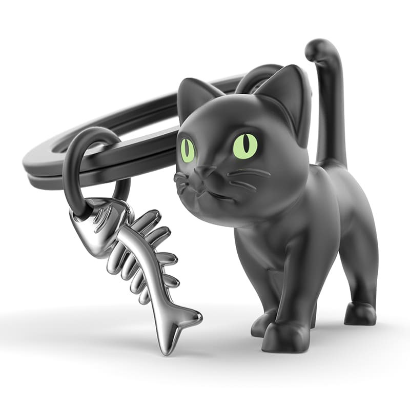 LLAVERO ANIMALS GATO NEGRO