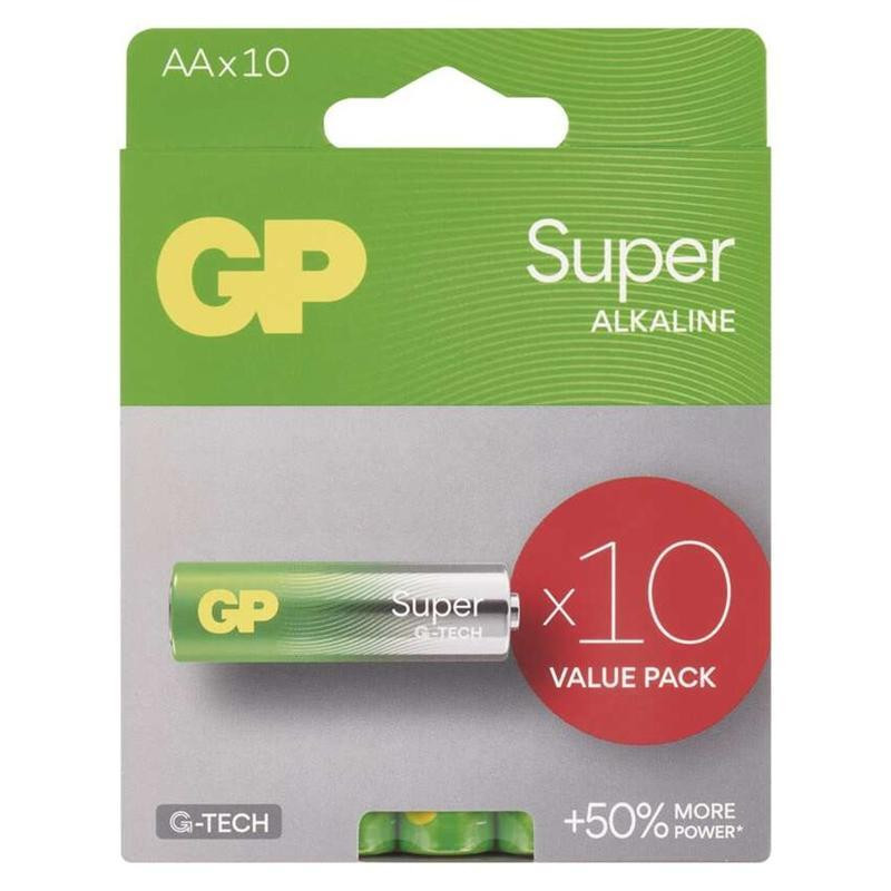 PILA ALCALINA SUPER LR06 AA 10 UNID