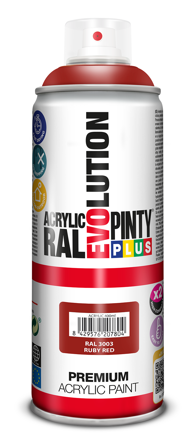 PINTURA SPRAY ACRILICA EVOLUTION BRILLO 520 CC RAL 3003 ROJO