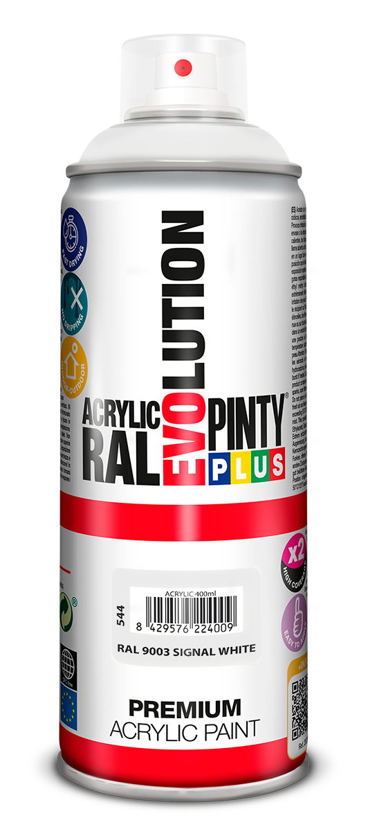 PINTURA SPRAY ACRILICA EVOLUTION BRILLO 520 CC RAL 9003 BLANCO
