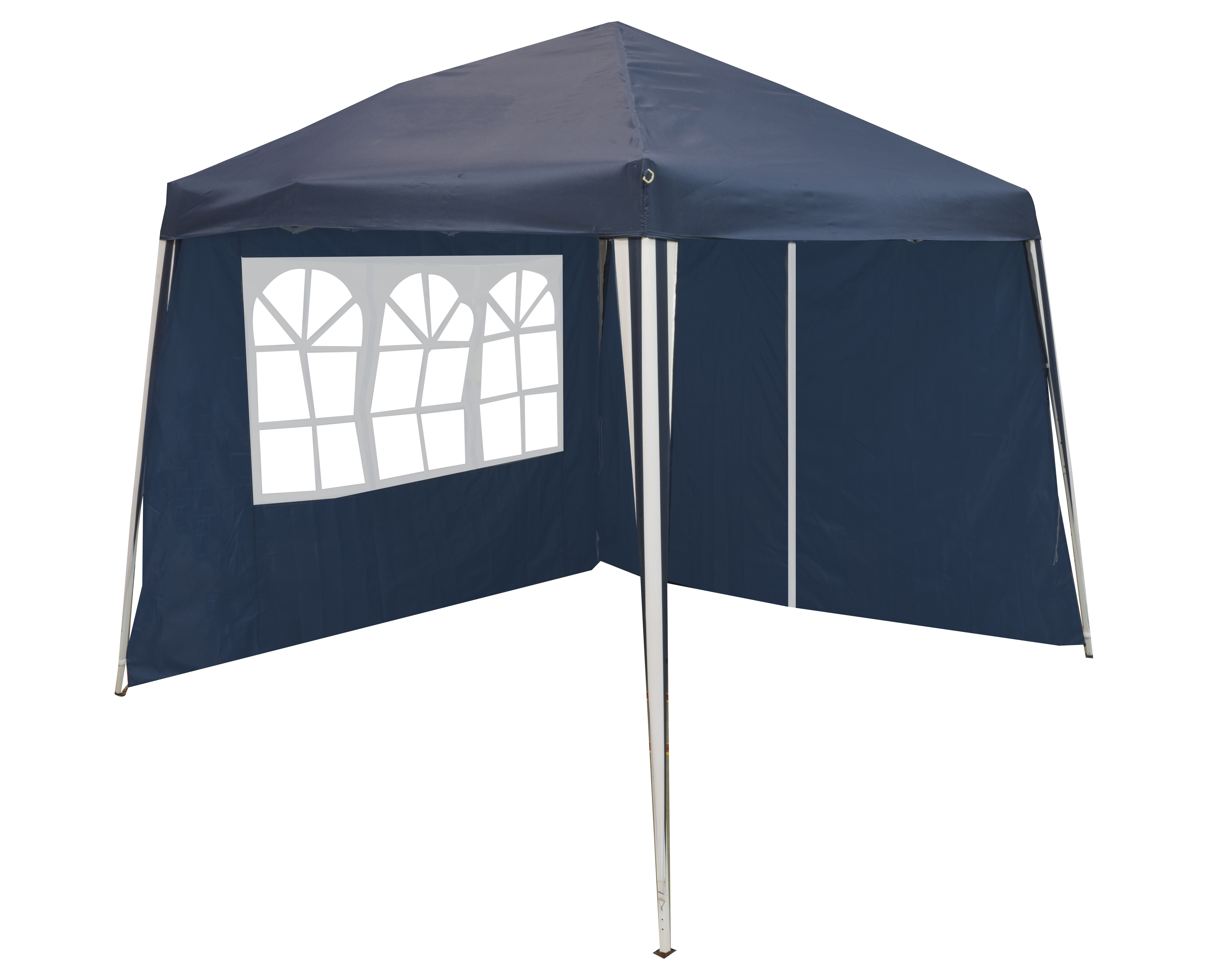 CARPA PLEGABLE ACERO 3X3 M + 2 CORTINAS AZUL