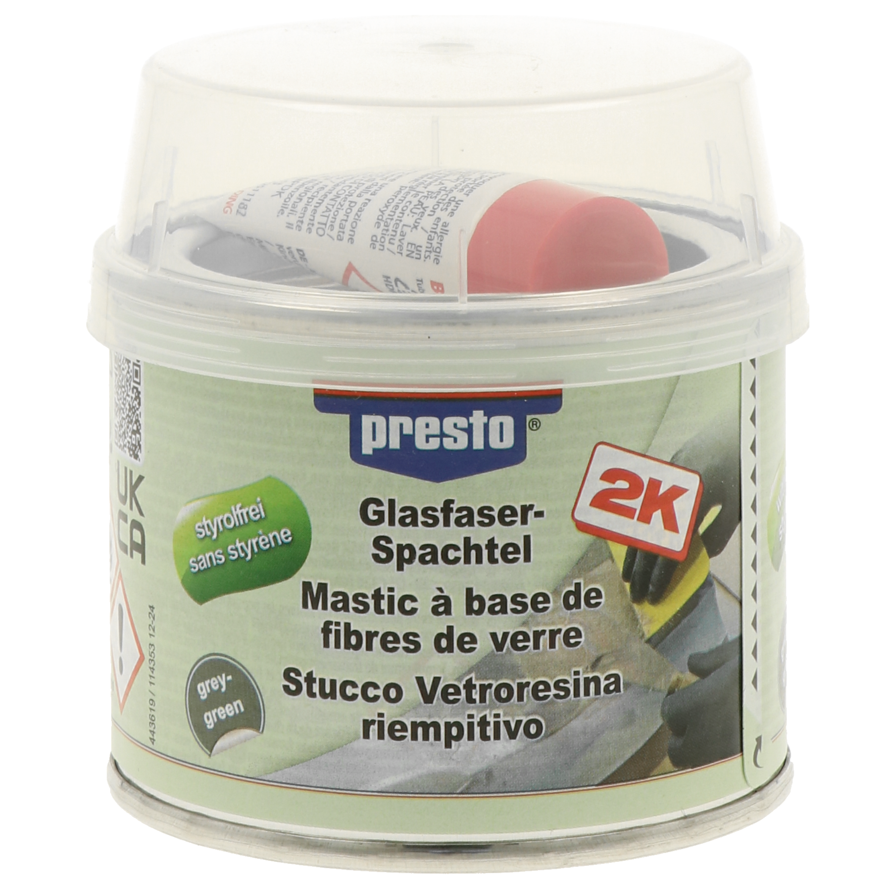 MASILLA REPARACION FIBRA DE VIDRIO SIN ESTIRENO 250 GR