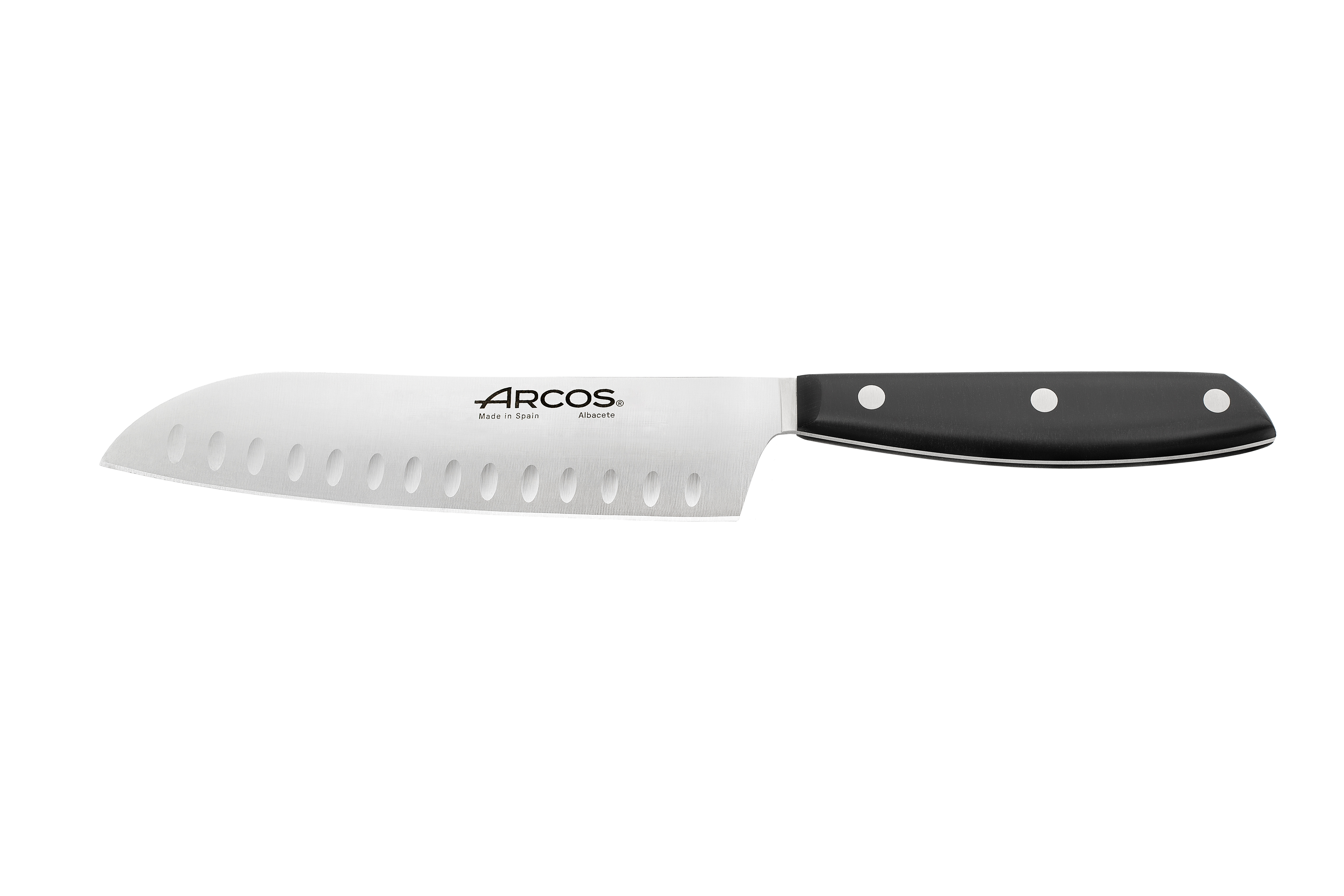 CUCHILLO SANTOKU IBIZA ALVEOLOS 180MM