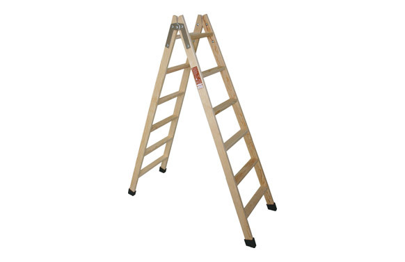 ESCALERA MADERA PINO DOBLE C/TACO 7 PELD
