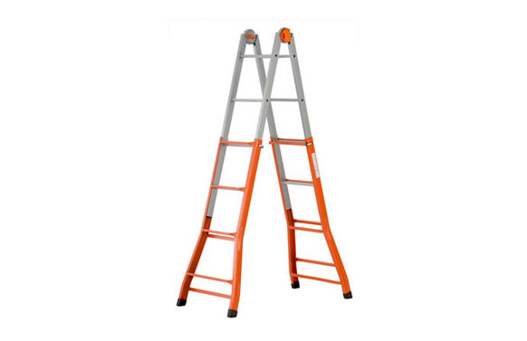 ESCALERA TELESCOPICA ACERO 3+3 PELDAÑOS