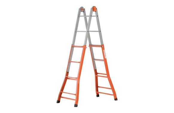 ESCALERA TELESCOPICA ACERO 4+4 PELDAÑOS